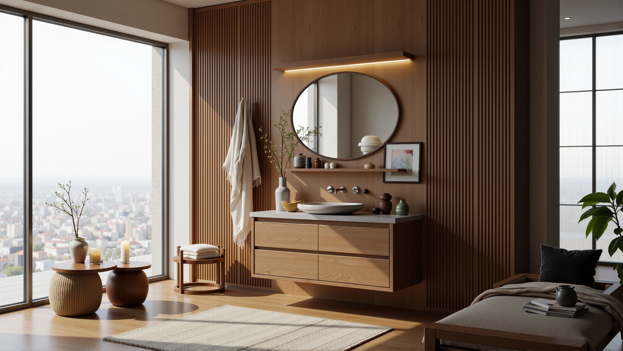 Leisurely Realm of Natural-Style Bathroom Bathroom 1