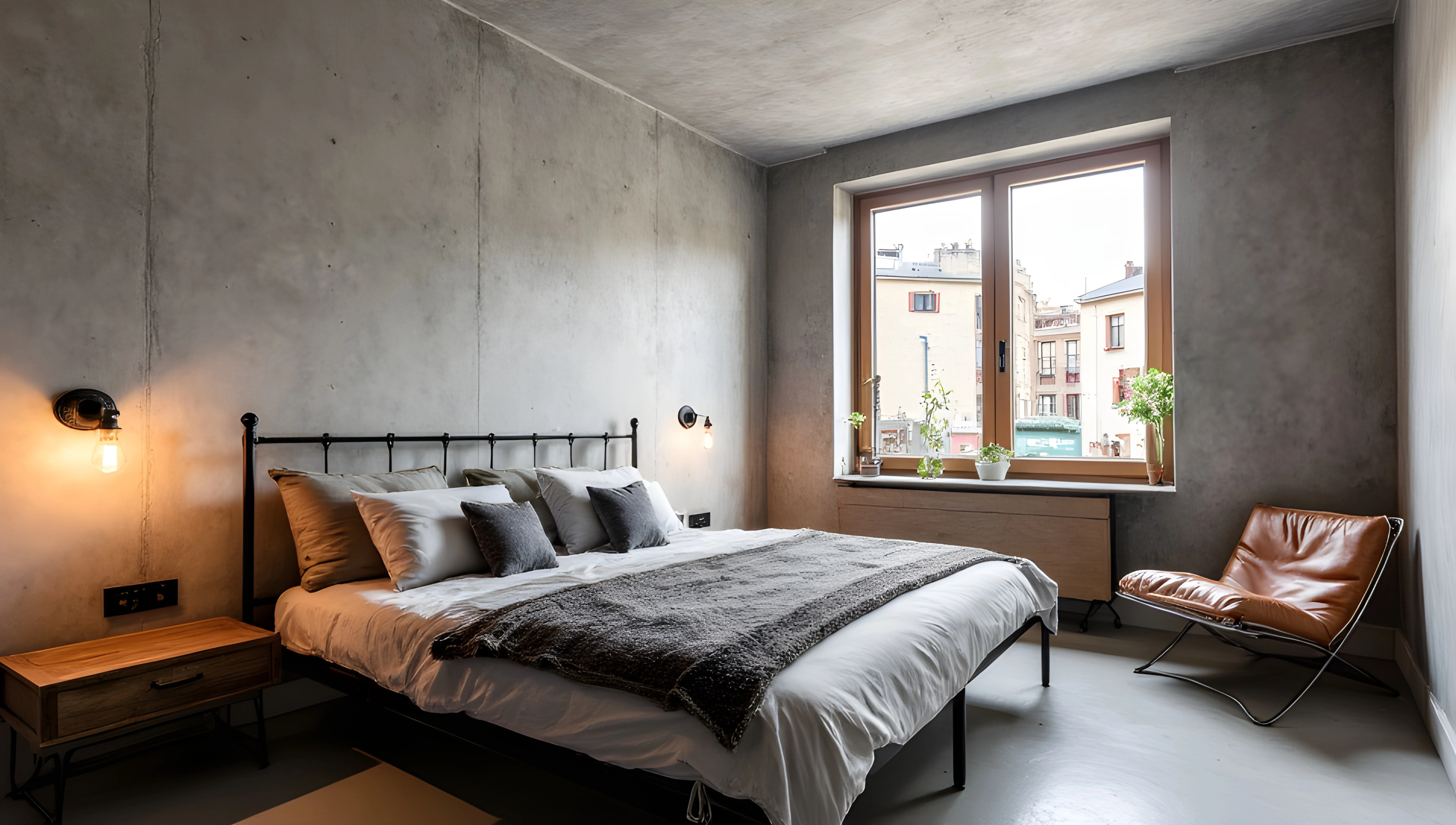 Elegant Expression of Industrial Style Bedroom 1