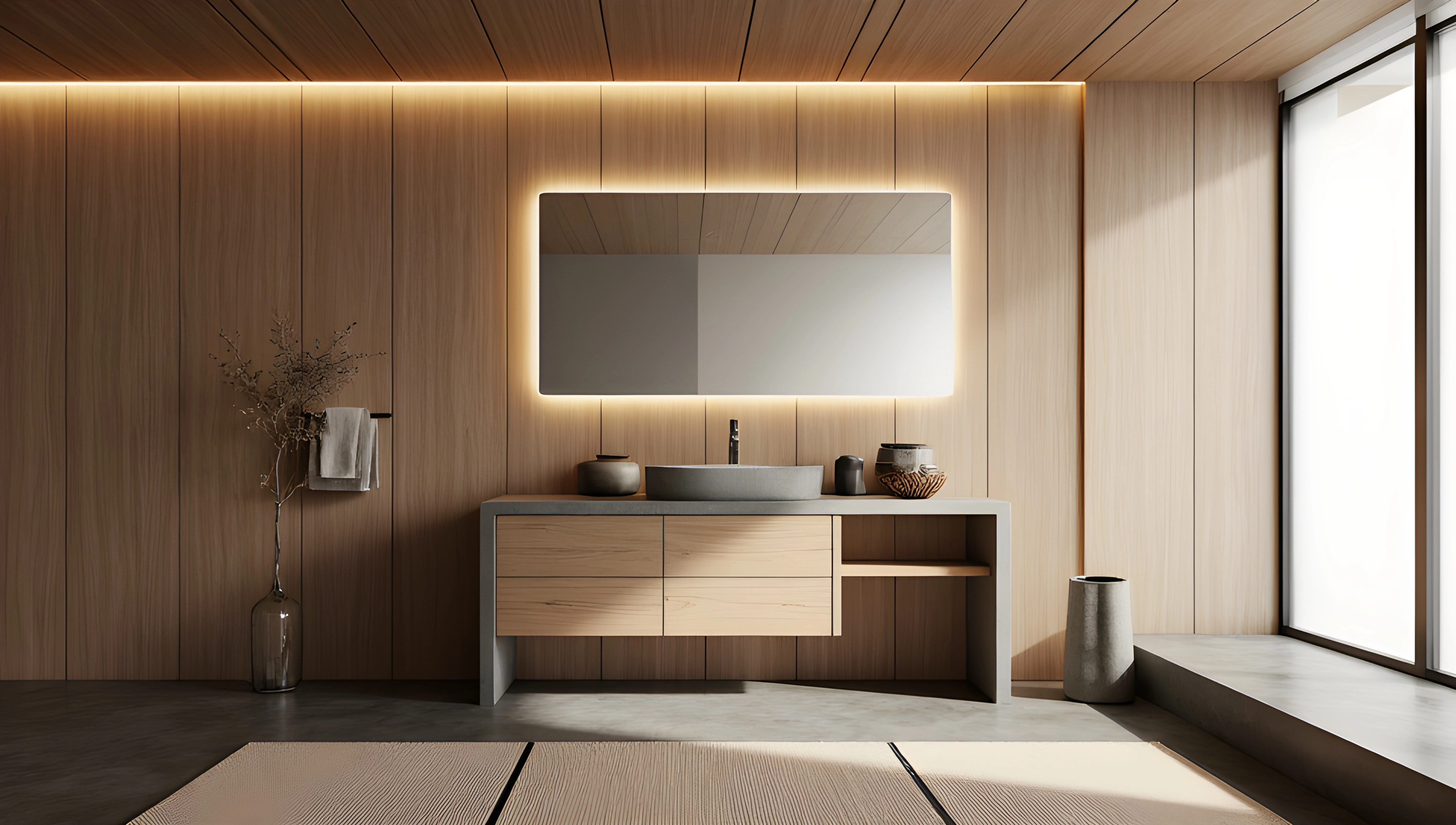 Leisurely Realm of Natural-Style Bathroom Bathroom 3