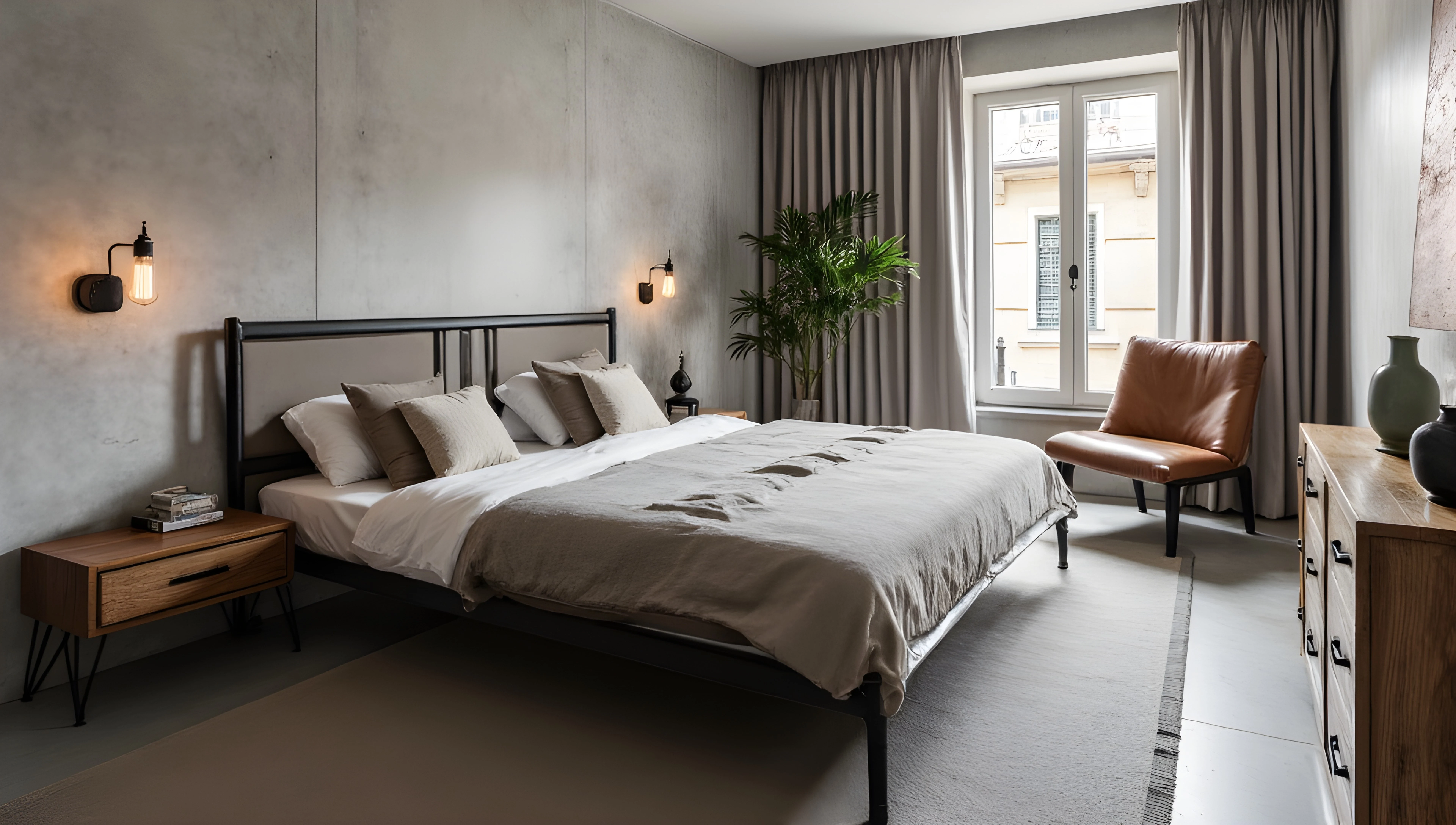 Textural Poetics of Rigidity and Softnes Bedroom 1