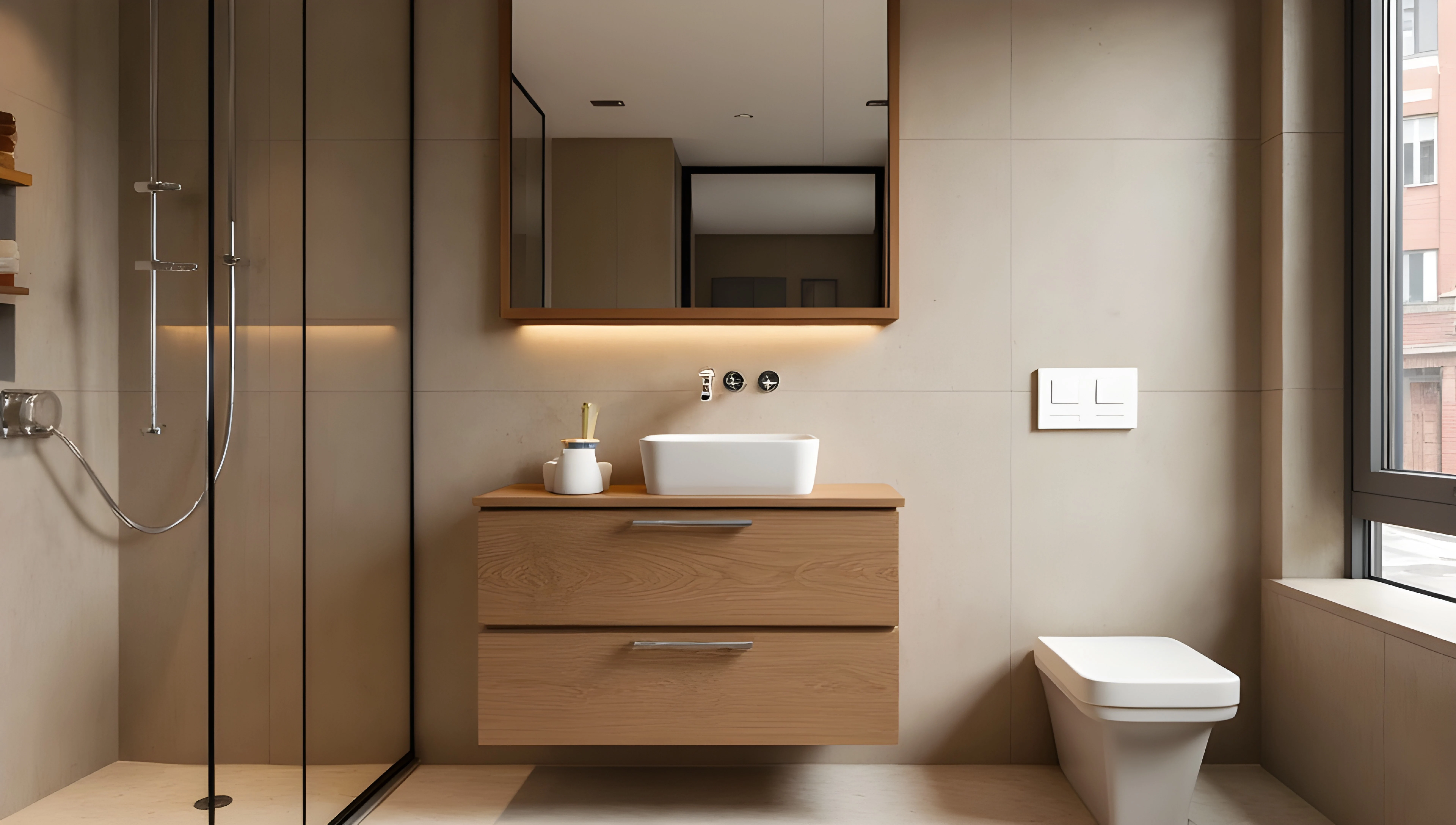 Wood-Toned Elegant Bath Bathroom 2