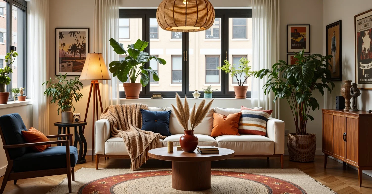 Bohemian Mixed Retro Warm Artistic Home Style living-room