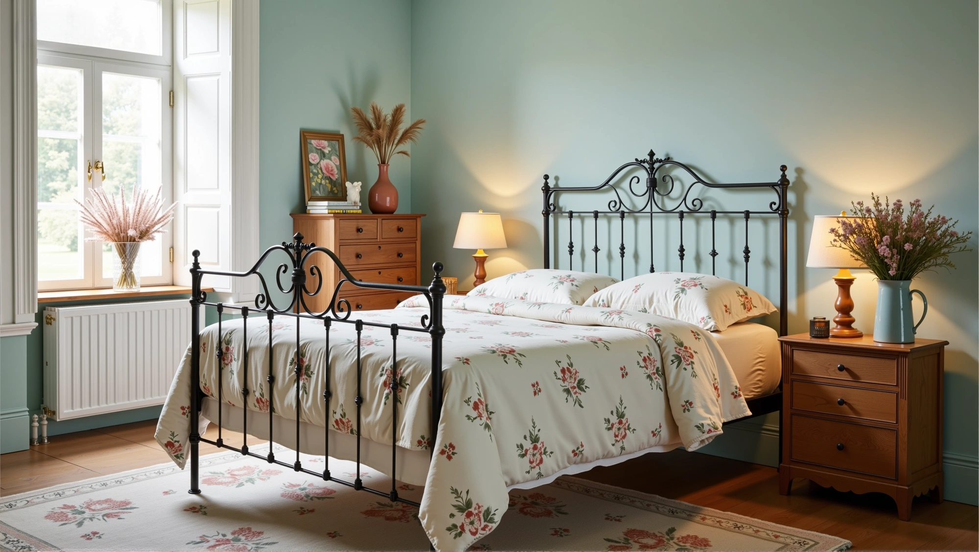 Mint French Style Soft Quiet Time in Iron Bed Bedroom 2