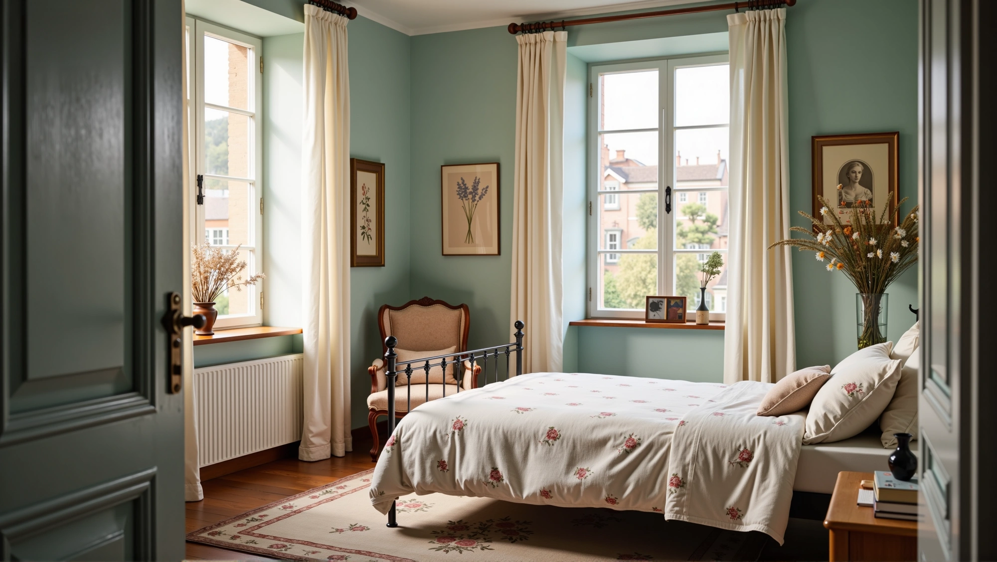 Mint French Style Soft Quiet Time in Iron Bed Bedroom 3