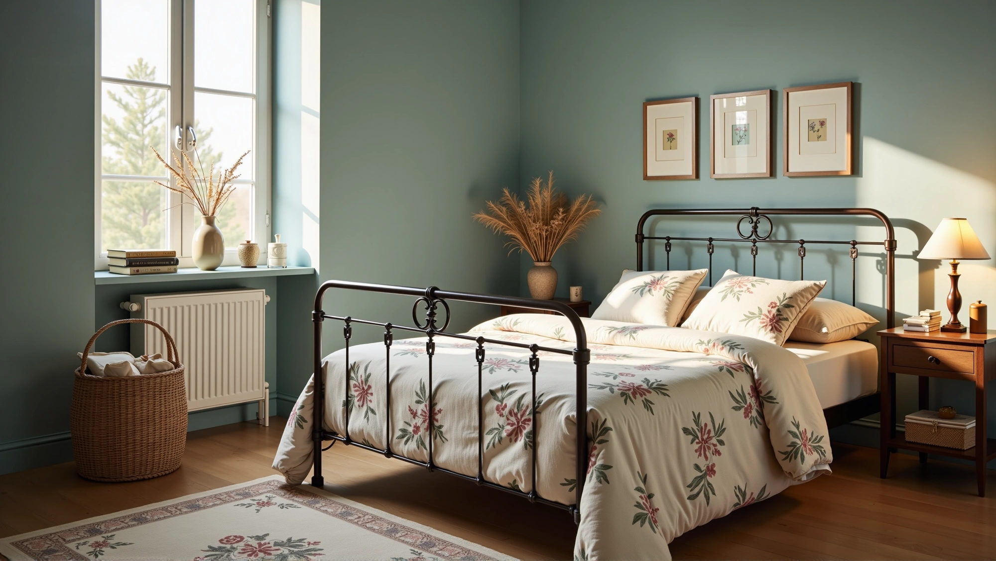 Mint French Style Soft Quiet Time in Iron Bed Bedroom 4