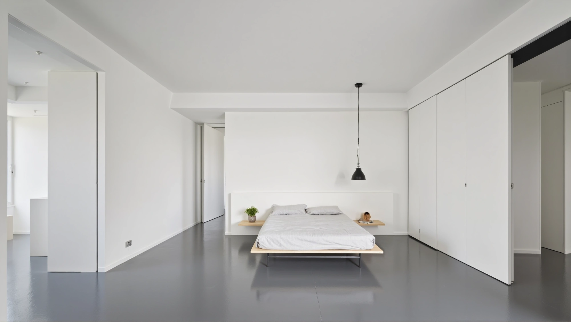 Plain White Minimalism Relaxed Bedroom Bedroom 5