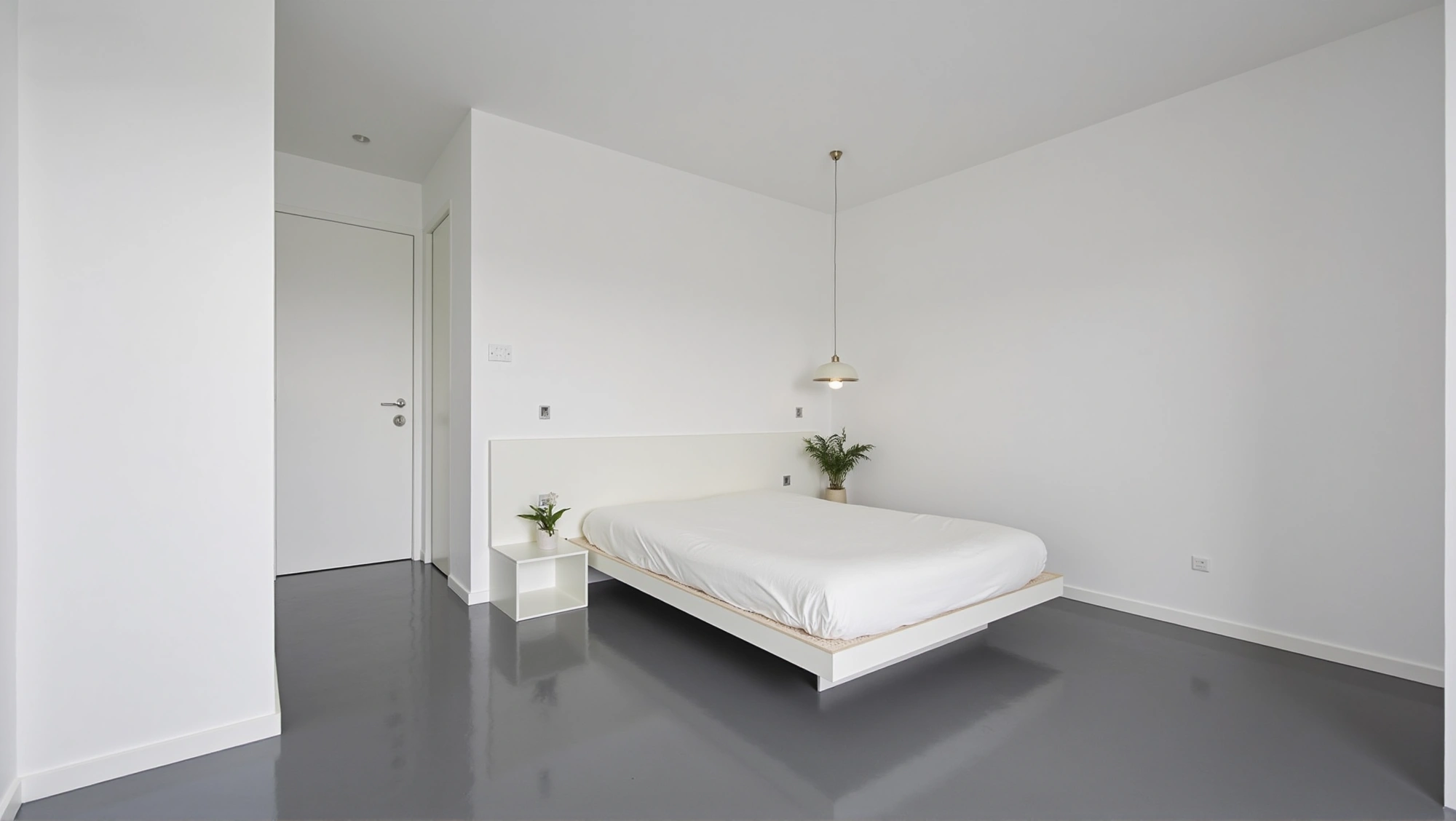 Plain White Minimalism Relaxed Bedroom Bedroom 7