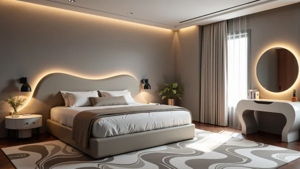 Soft-Lit Light Luxury Bedroom interior design idea
