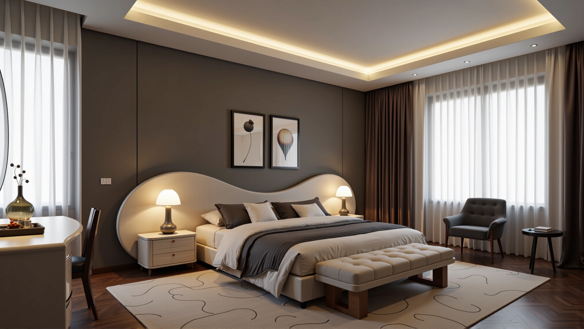 Soft-Lit Light Luxury Bedroom Bedroom 5