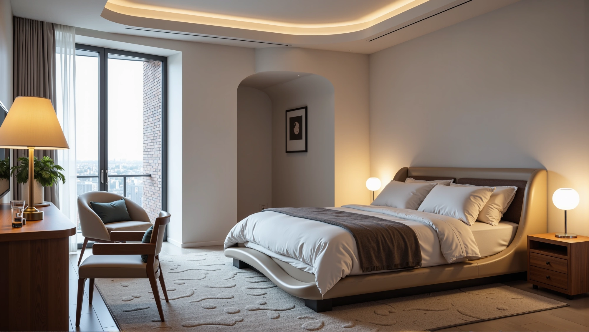 Soft-Lit Light Luxury Bedroom Bedroom 3