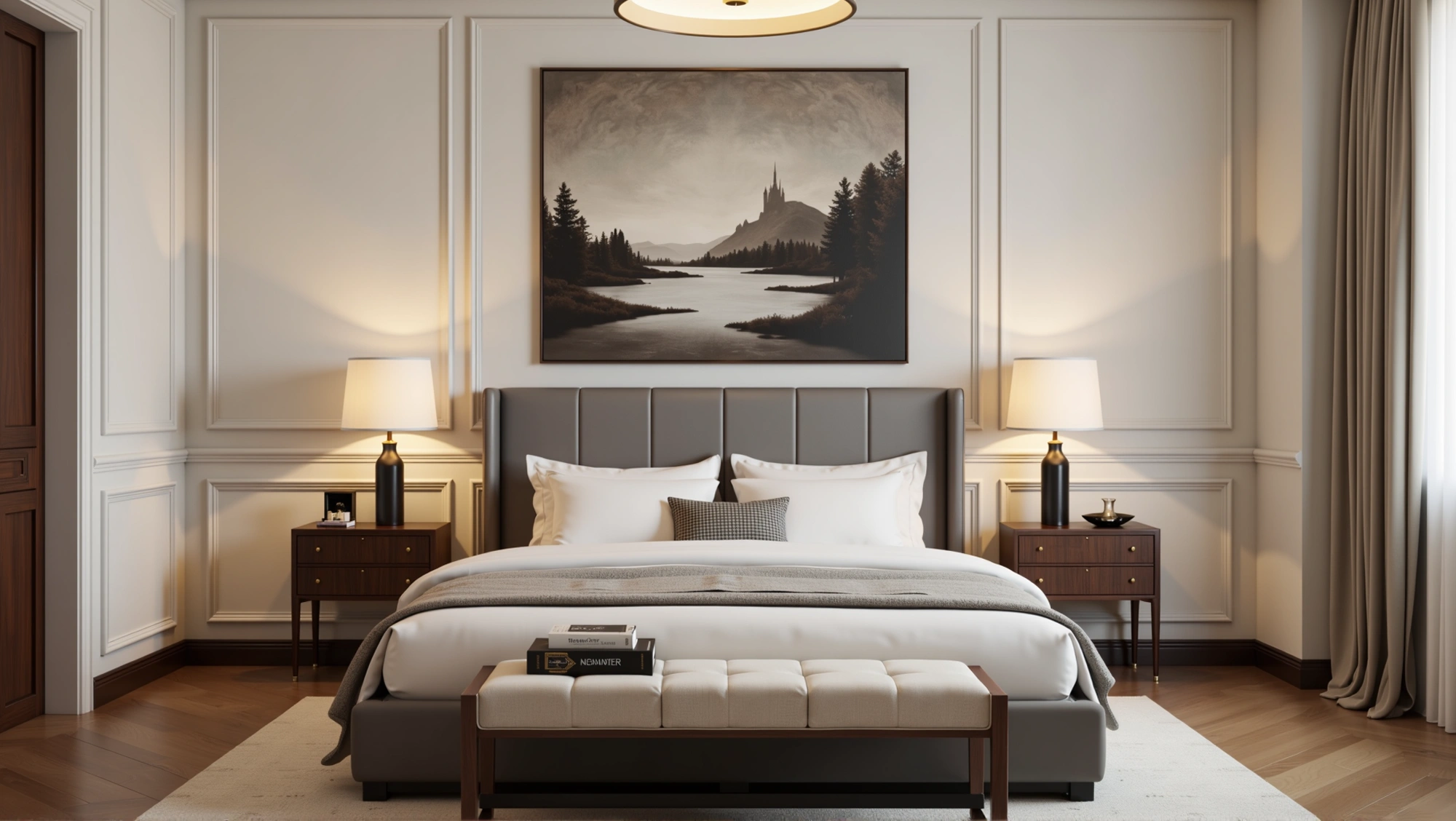 Elegant Bedroom in Gentle Light and Grace Bedroom 1