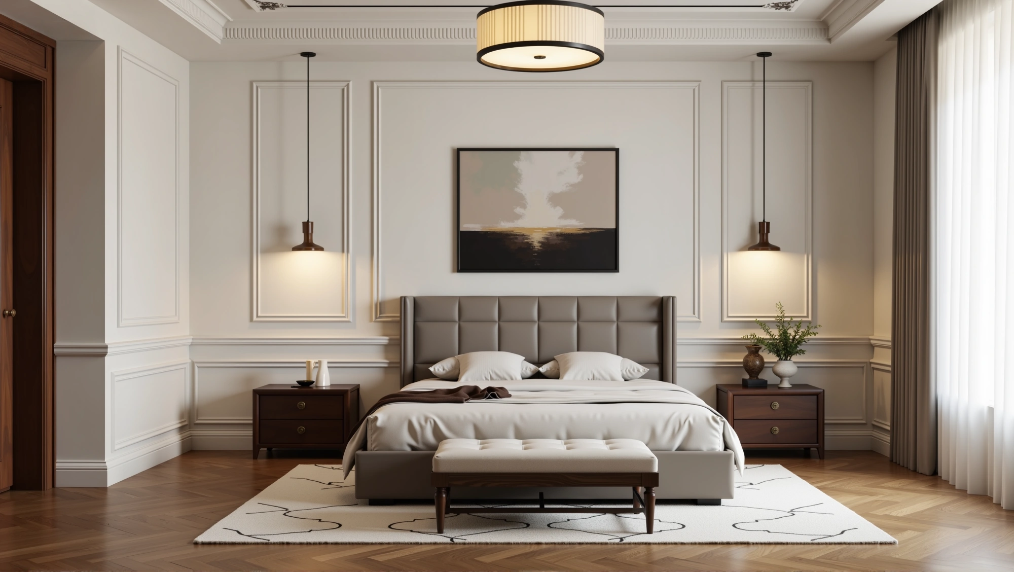 Elegant Bedroom in Gentle Light and Grace Bedroom 3