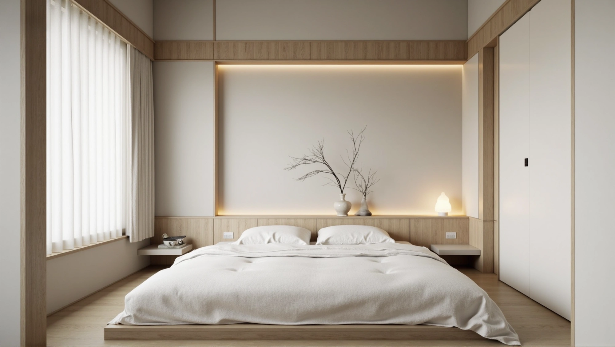 Wood-Vibe Zen Home: A Wabi-Sabi Bedroom Bedroom 2
