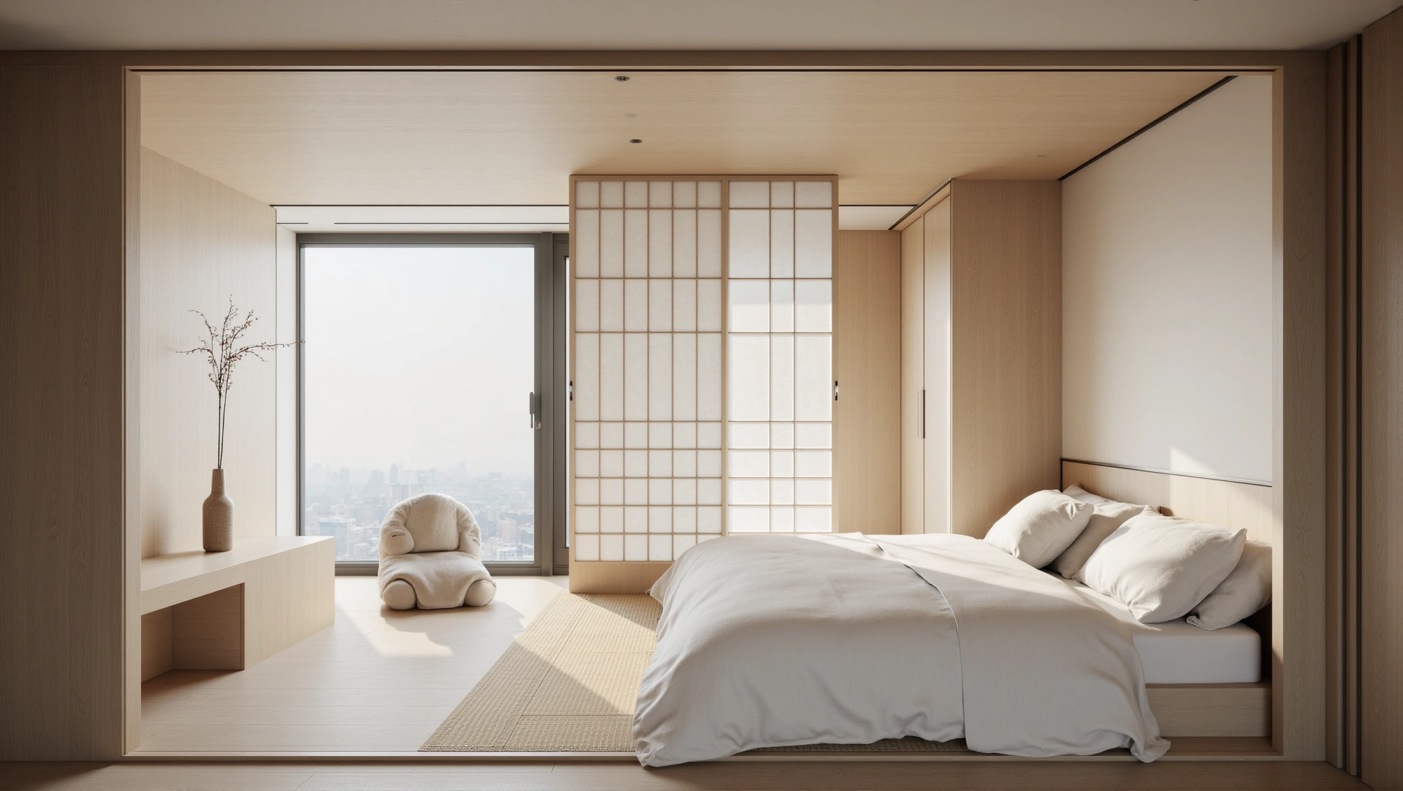 Wood-Vibe Zen Home: A Wabi-Sabi Bedroom Bedroom 4