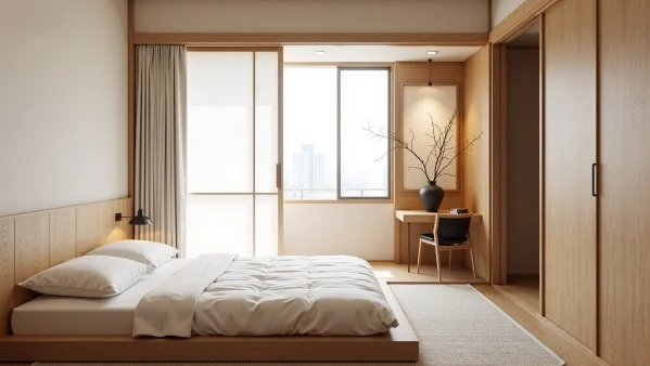 Light Zen with Natural Wood A Quiet Bedroom interior design idea