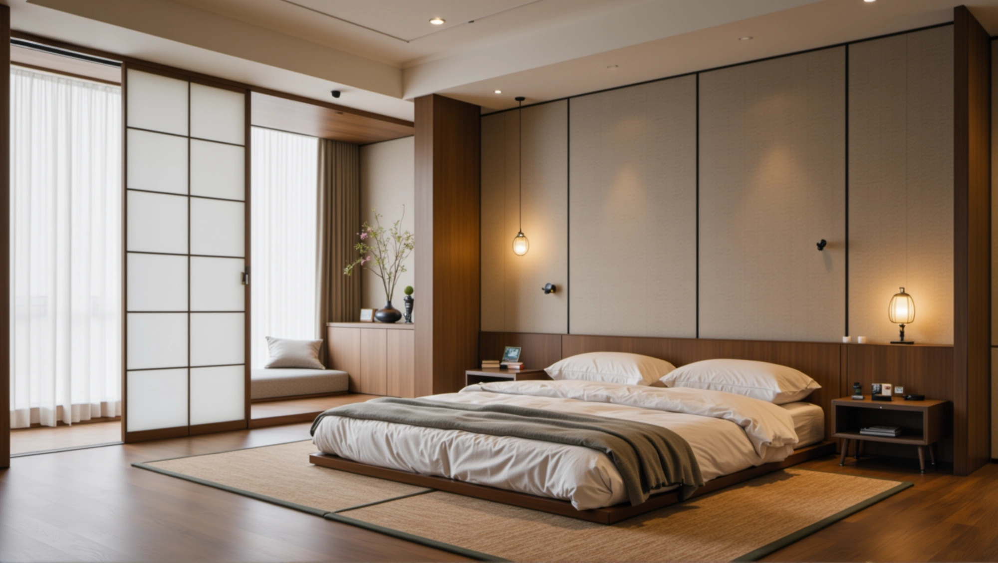 Light Zen with Natural Wood A Quiet Bedroom Bedroom 5