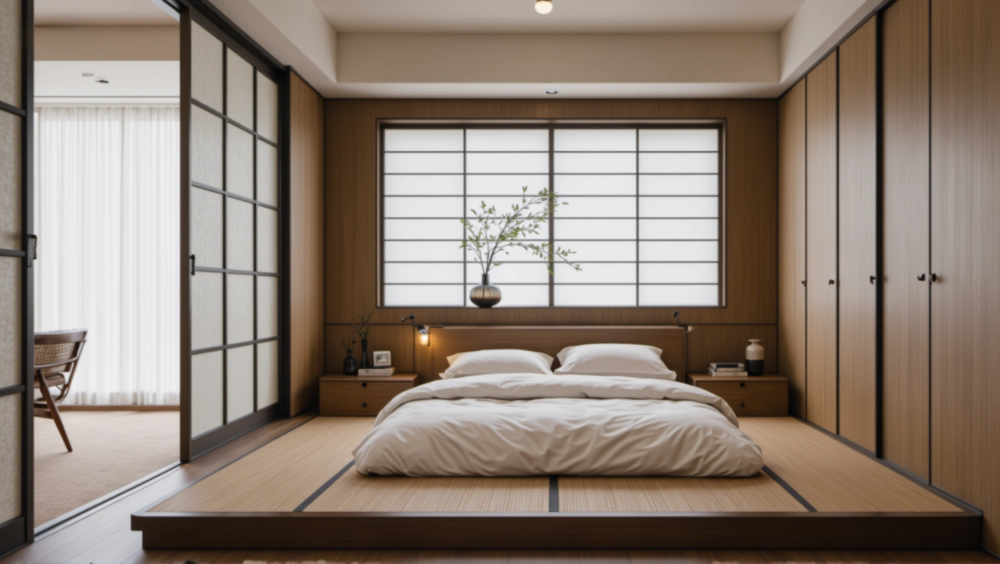 Light Zen with Natural Wood A Quiet Bedroom Bedroom 7