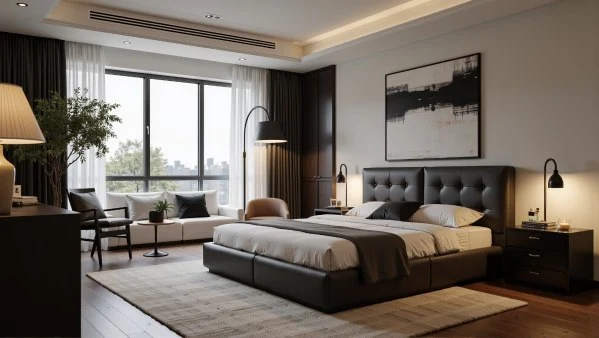 Modern Light Luxury Bedroom in Black