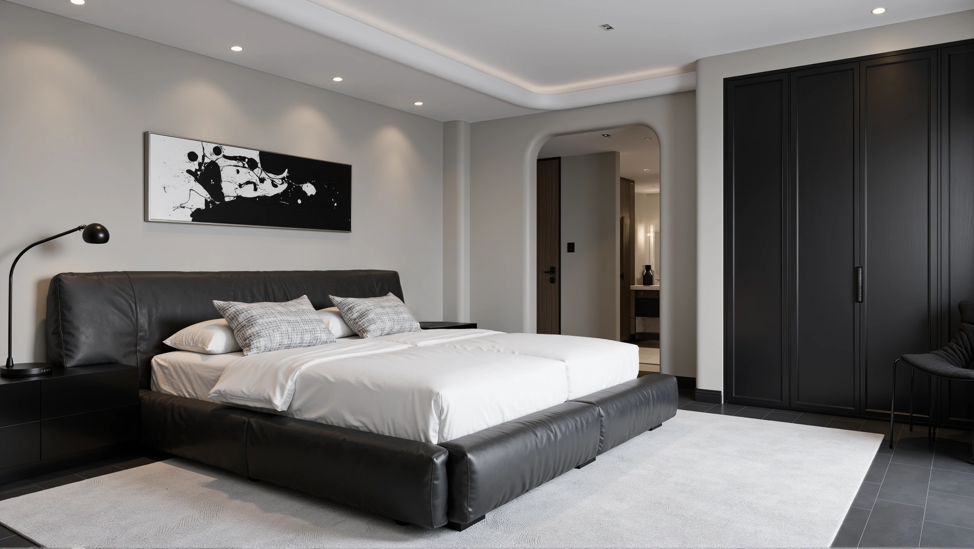 Dark Elegant Luxury Textured Bedroom Bedroom 6