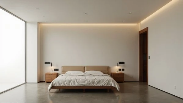 Plain & Gentle Realm: A Quiet Bedroom interior design idea