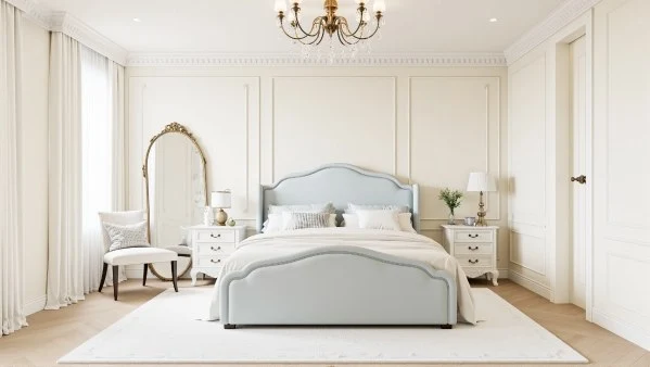 Soft Blue French Style  Sweet Kids Bedroom