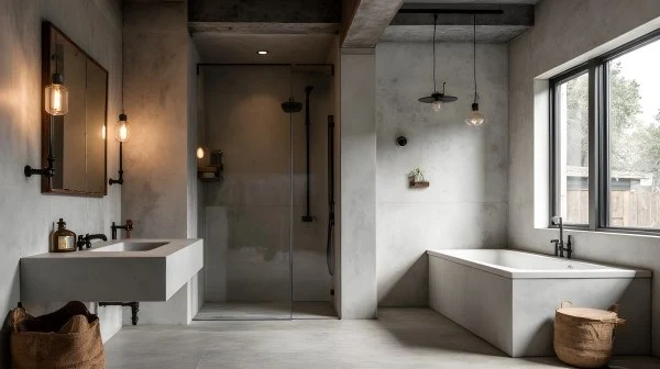 Elegant Expression of Industrial Style bathroom
