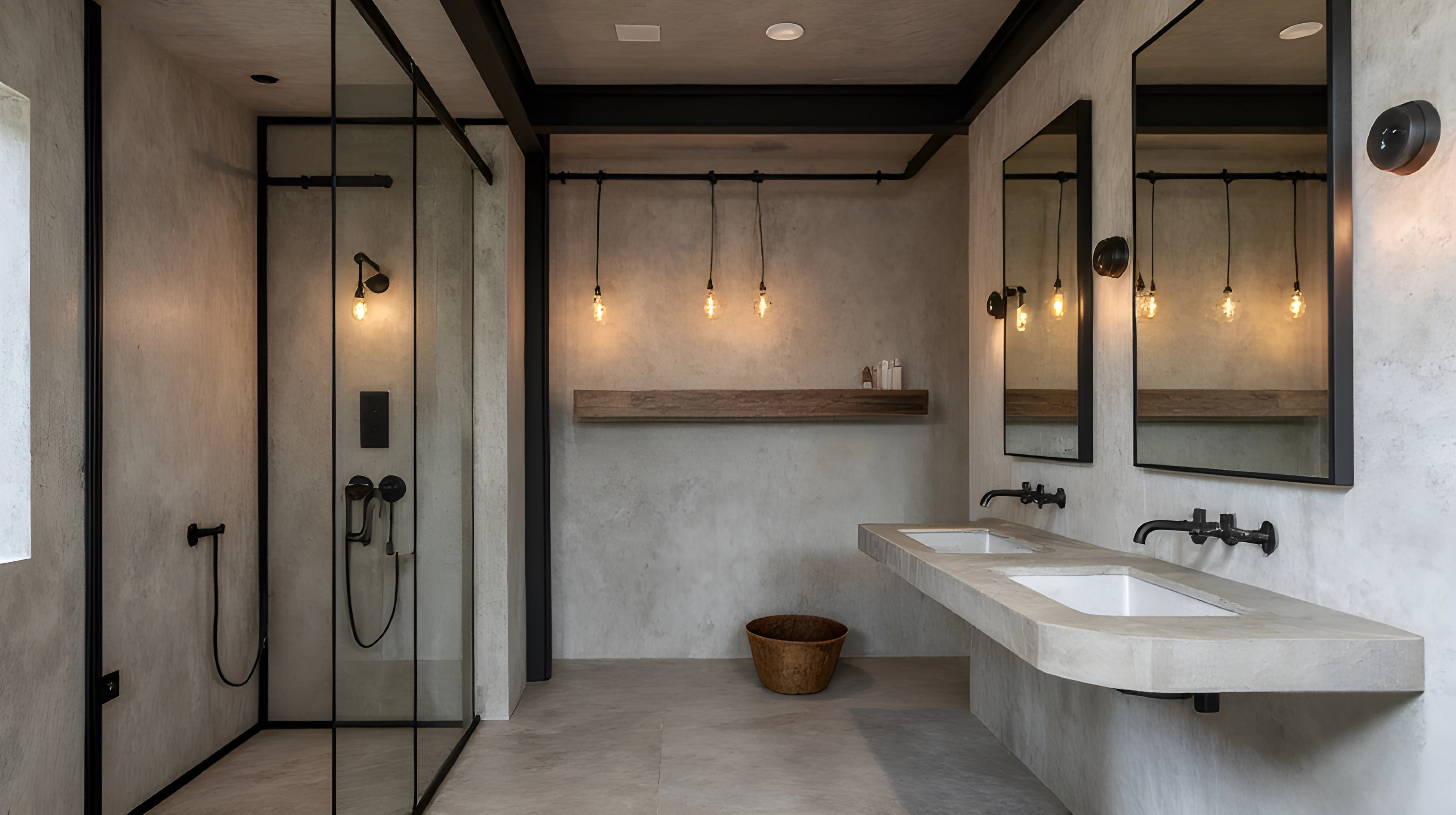Luxury French and Industrial Style Collision Bathroom 3