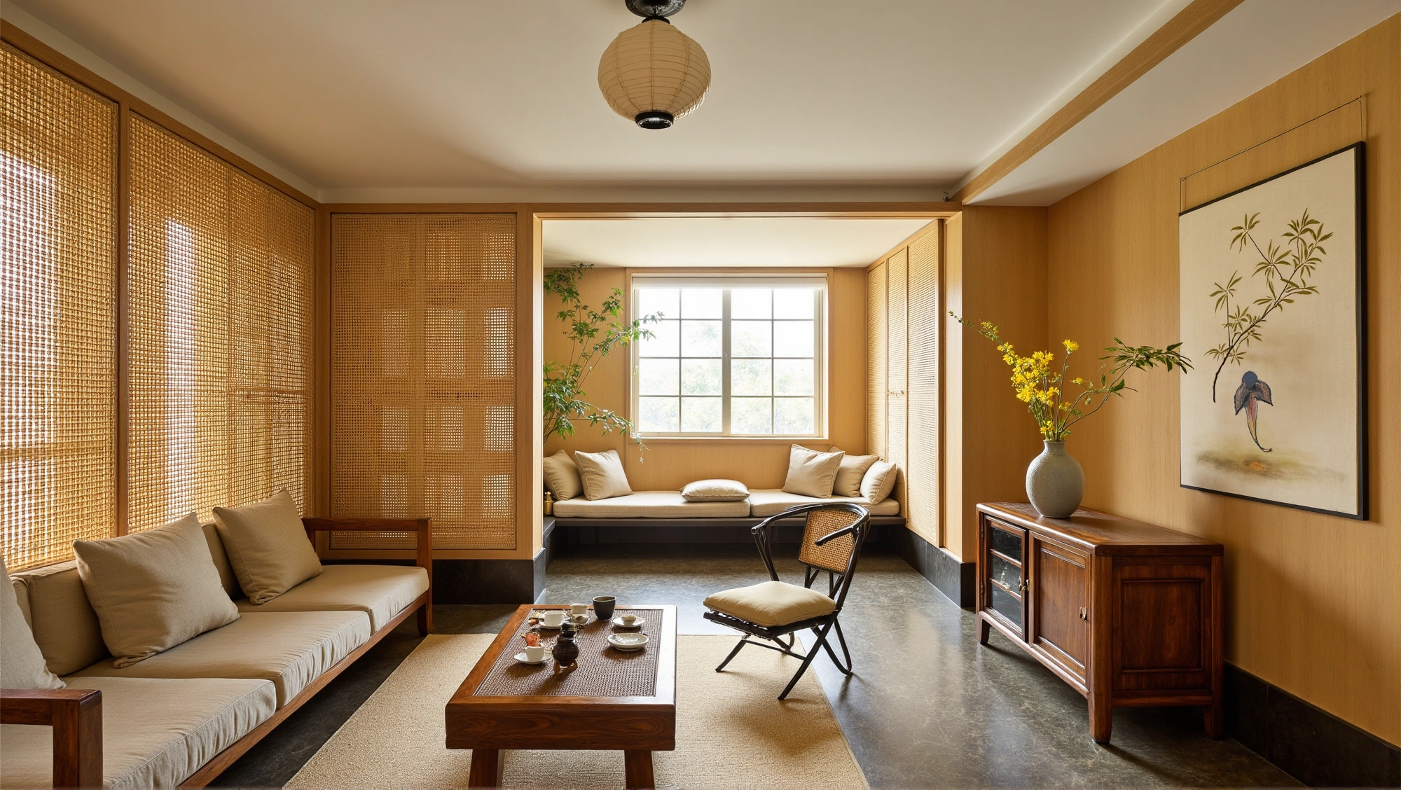 Poetic Dwelling of New Chinese-Style Living Room Living room 4