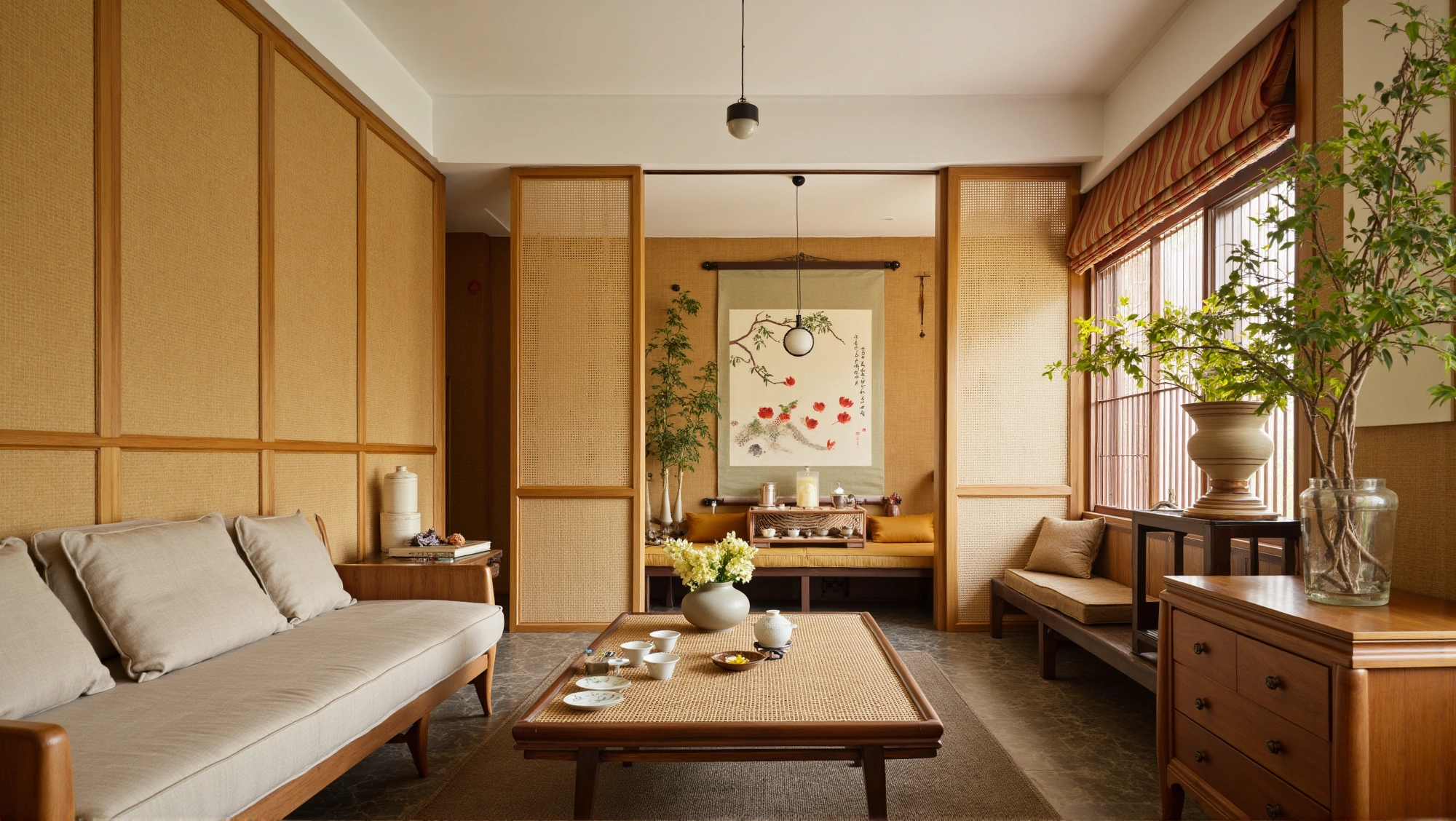 Poetic Dwelling of New Chinese-Style Living Room Living room 5