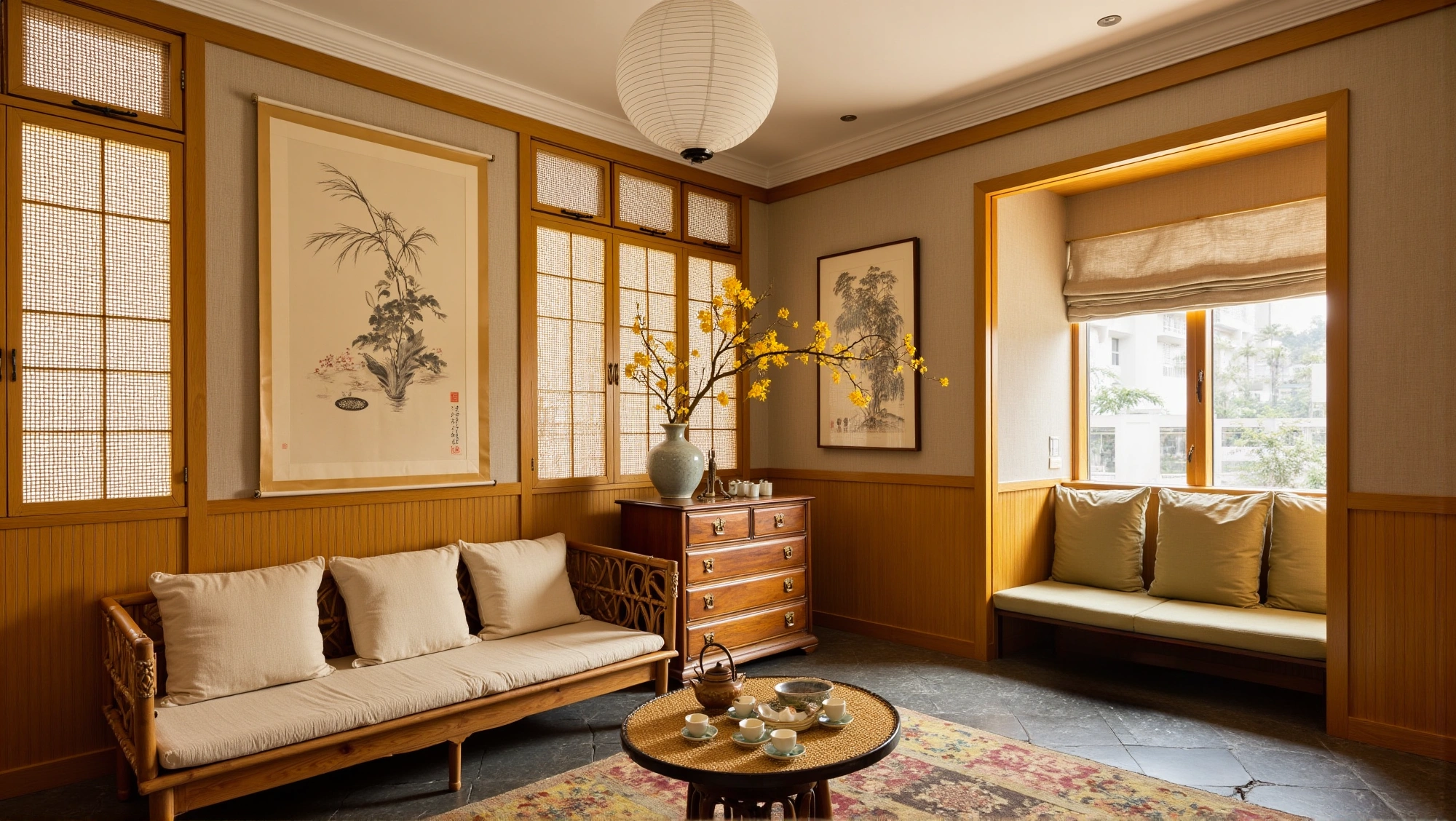 Poetic Dwelling of New Chinese-Style Living Room Living room 6
