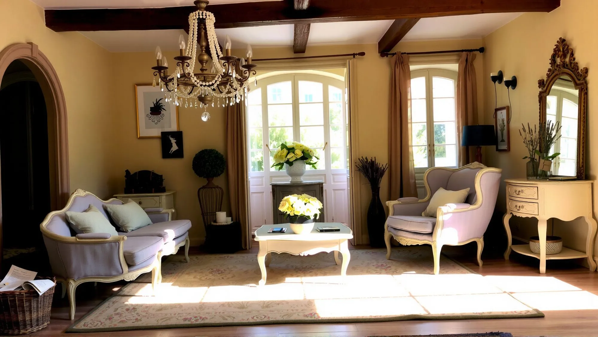 Romantic Retro Charm of Living Room