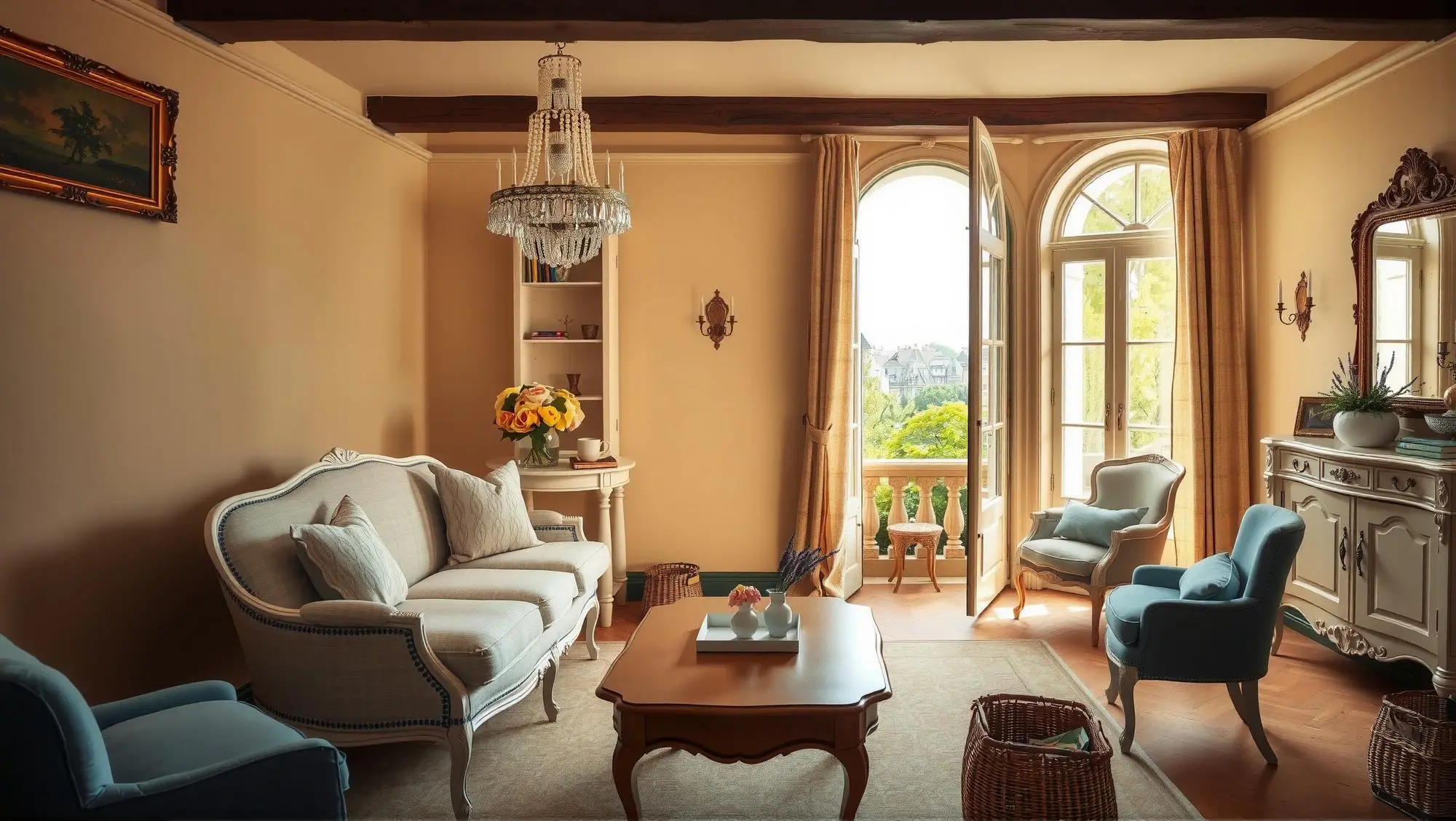 Romantic Retro Charm of Living Room