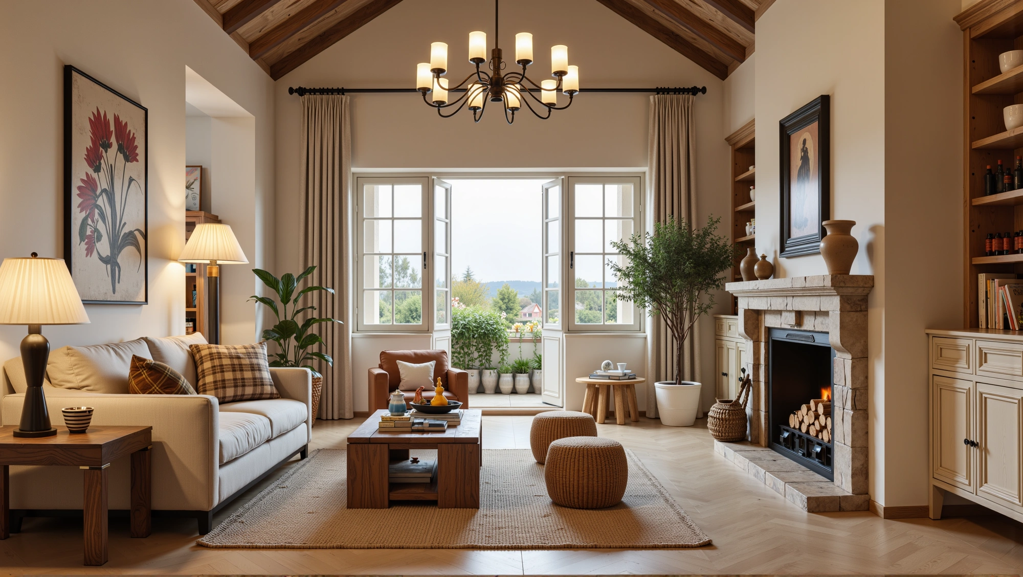 French Residence: Symphony of Romance and Nature Living room 2