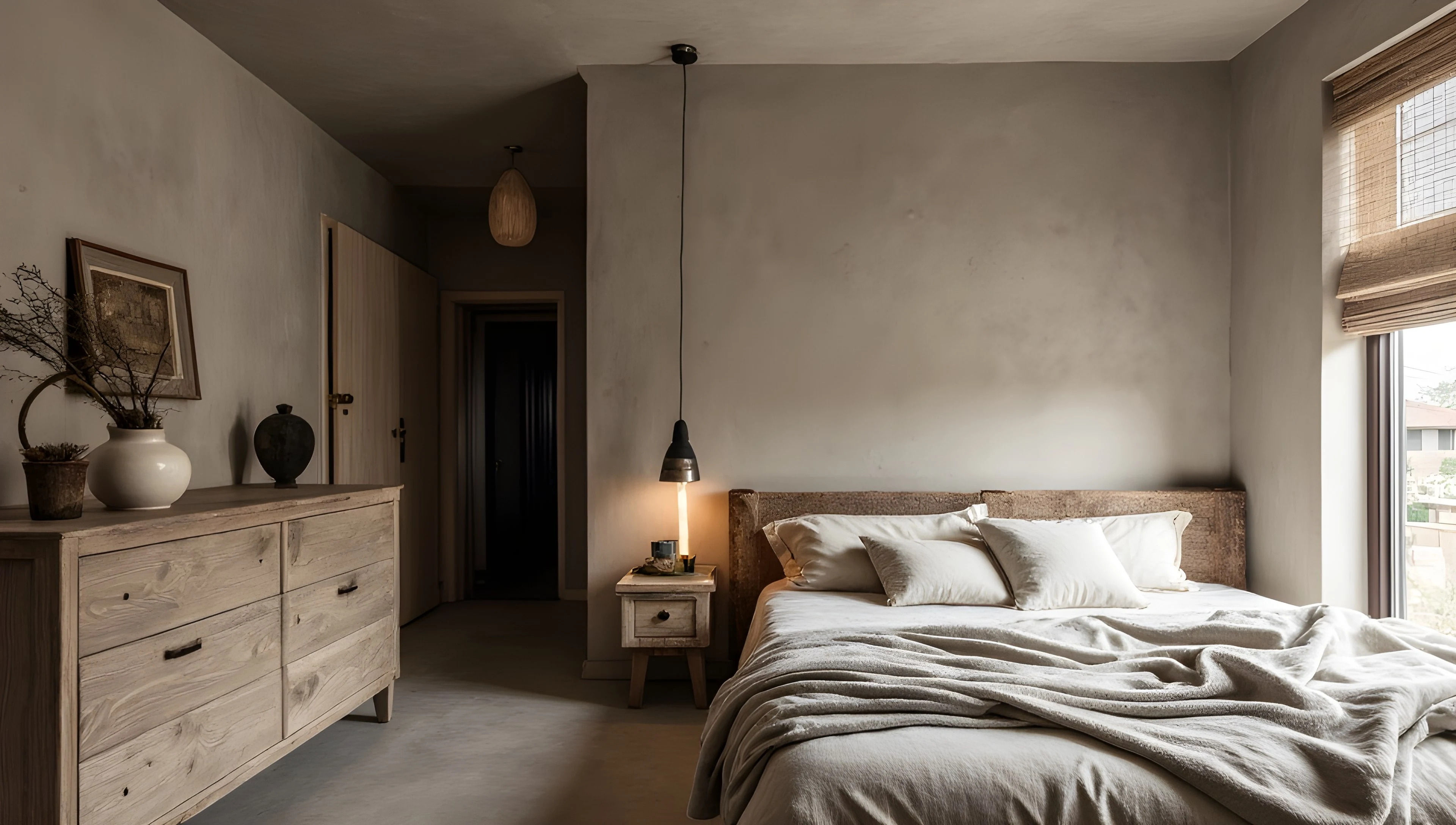 Wabi-Sabi Bedroom Healing Rest Space Bedroom 1