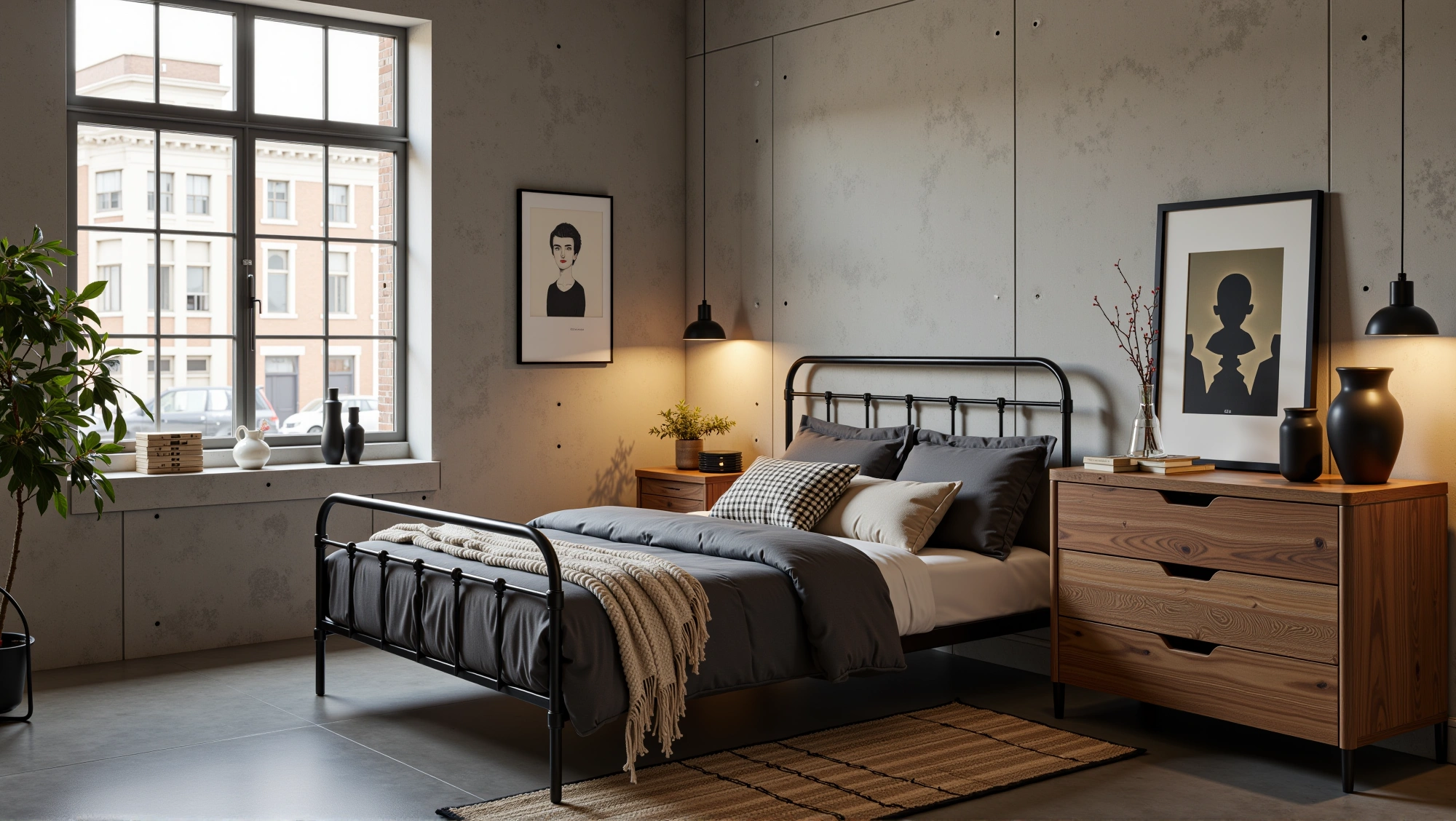 Metal Coolness and Wood Warmth Resonance Bedroom 4