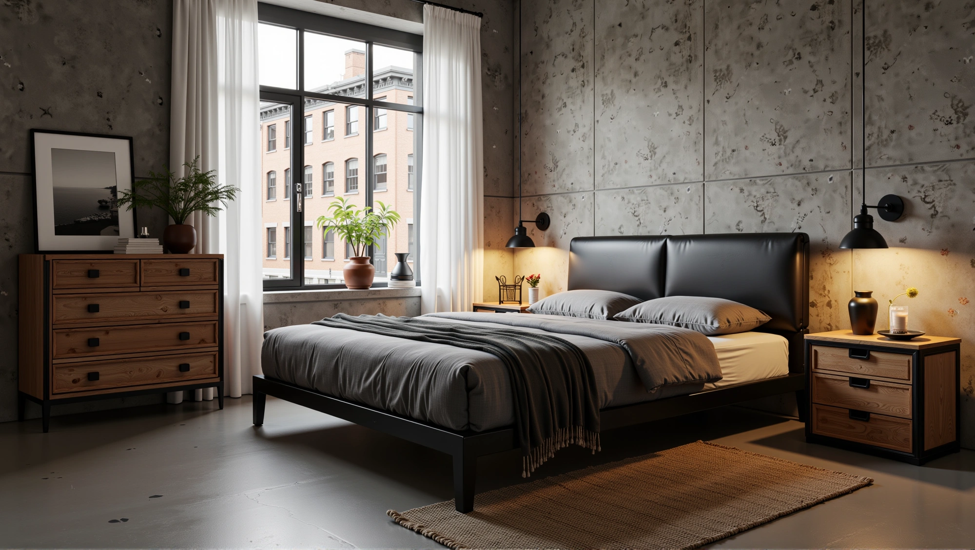 Metal Coolness and Wood Warmth Resonance Bedroom 2