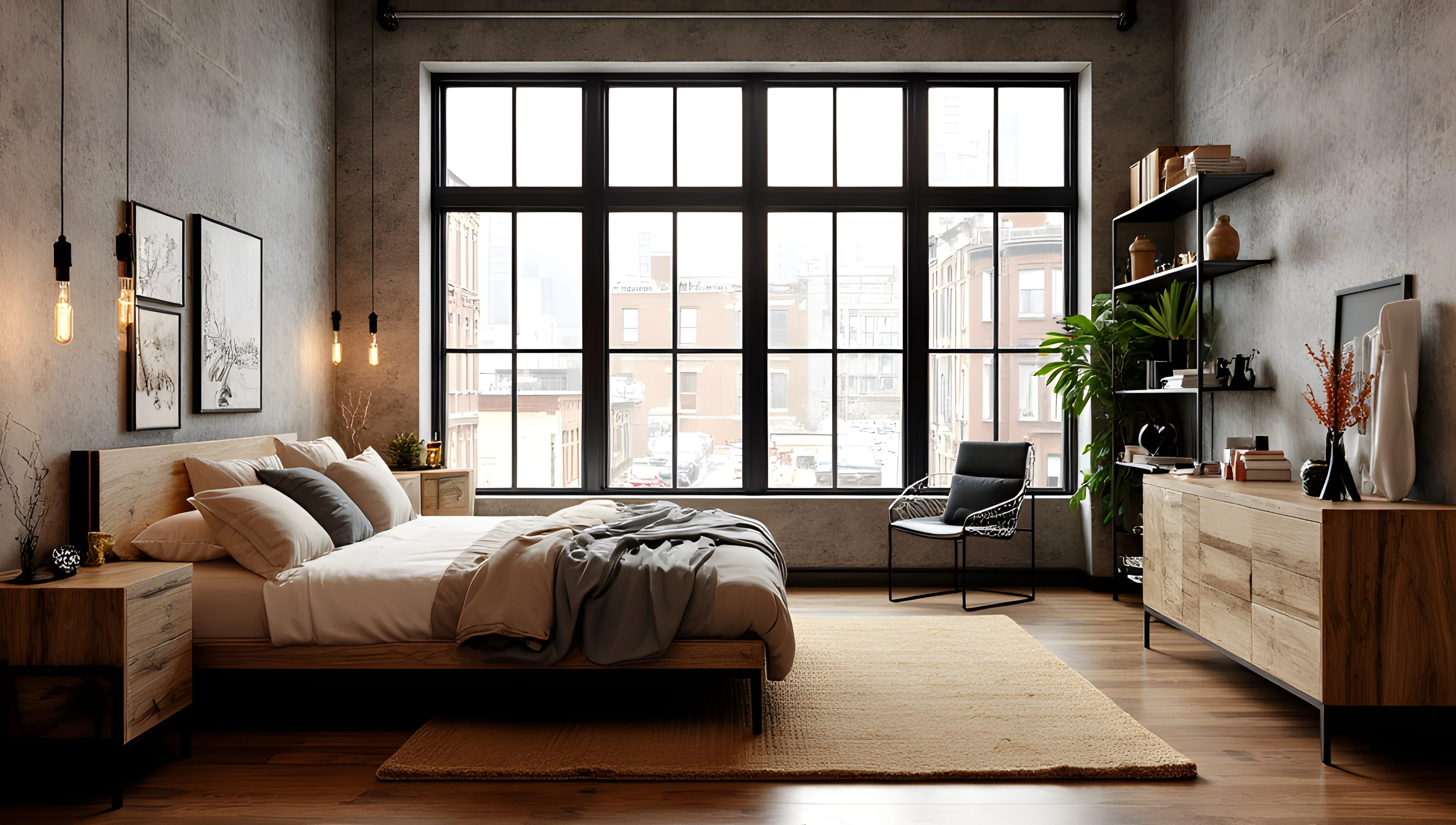 Rugged Texture and Warm Wood Charm Bedroom 3