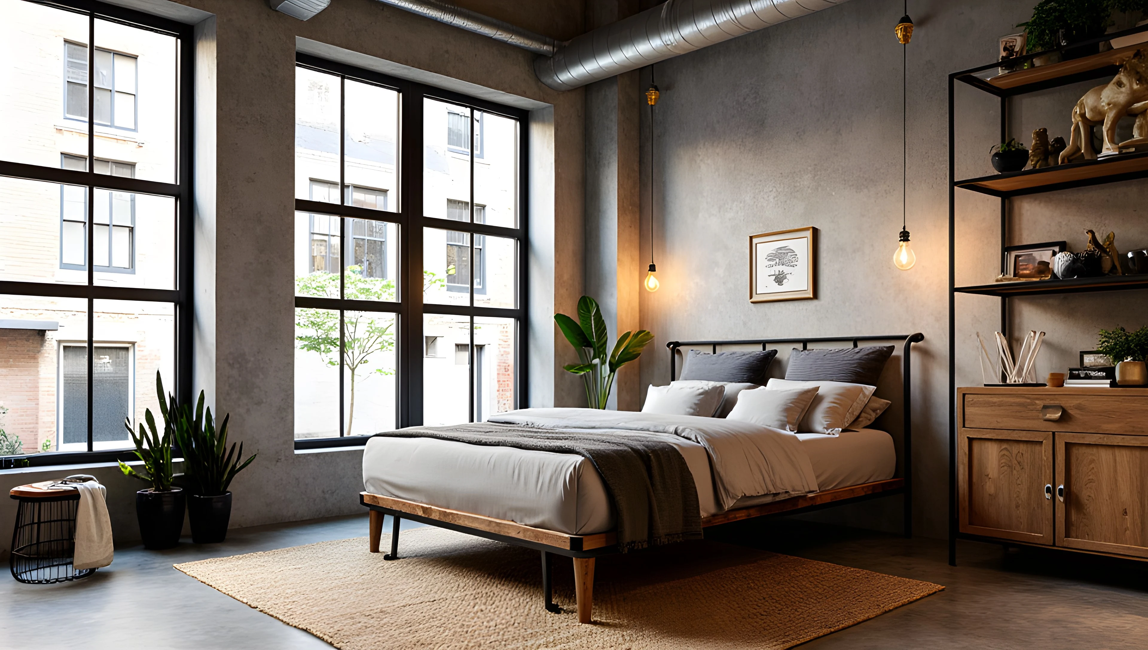 Industrial Bedrooms: Ruggedness and Warmth Bedroom 1