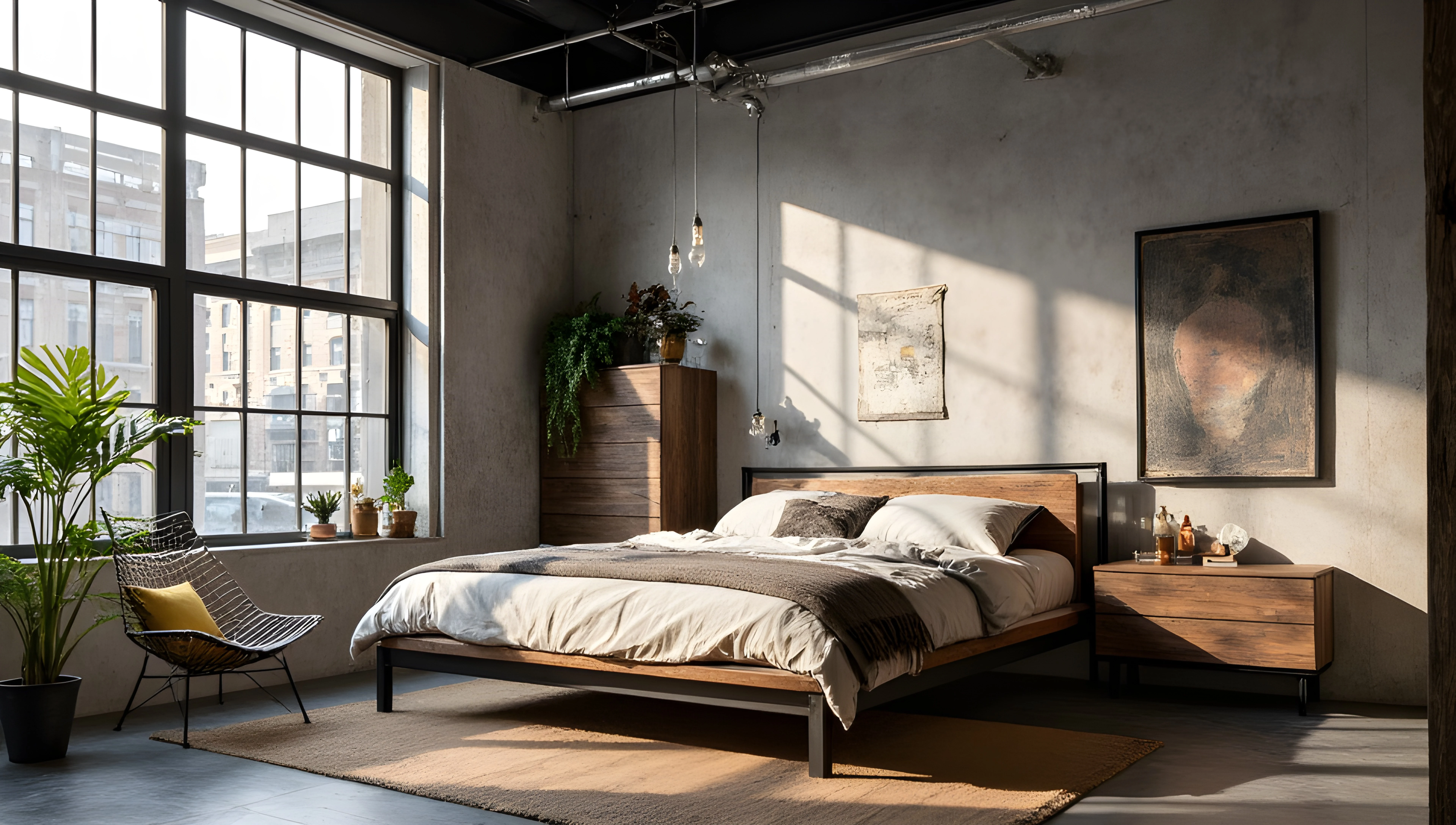Industrial Bedrooms: Ruggedness and Warmth Bedroom 5