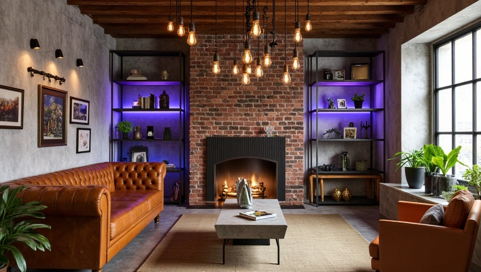 Hardcore Artistic Dwelling of Industrial Style Living room 2