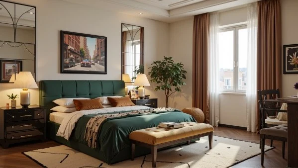 Elegant Luxury of Emerald Velvet Bedroom bedroom