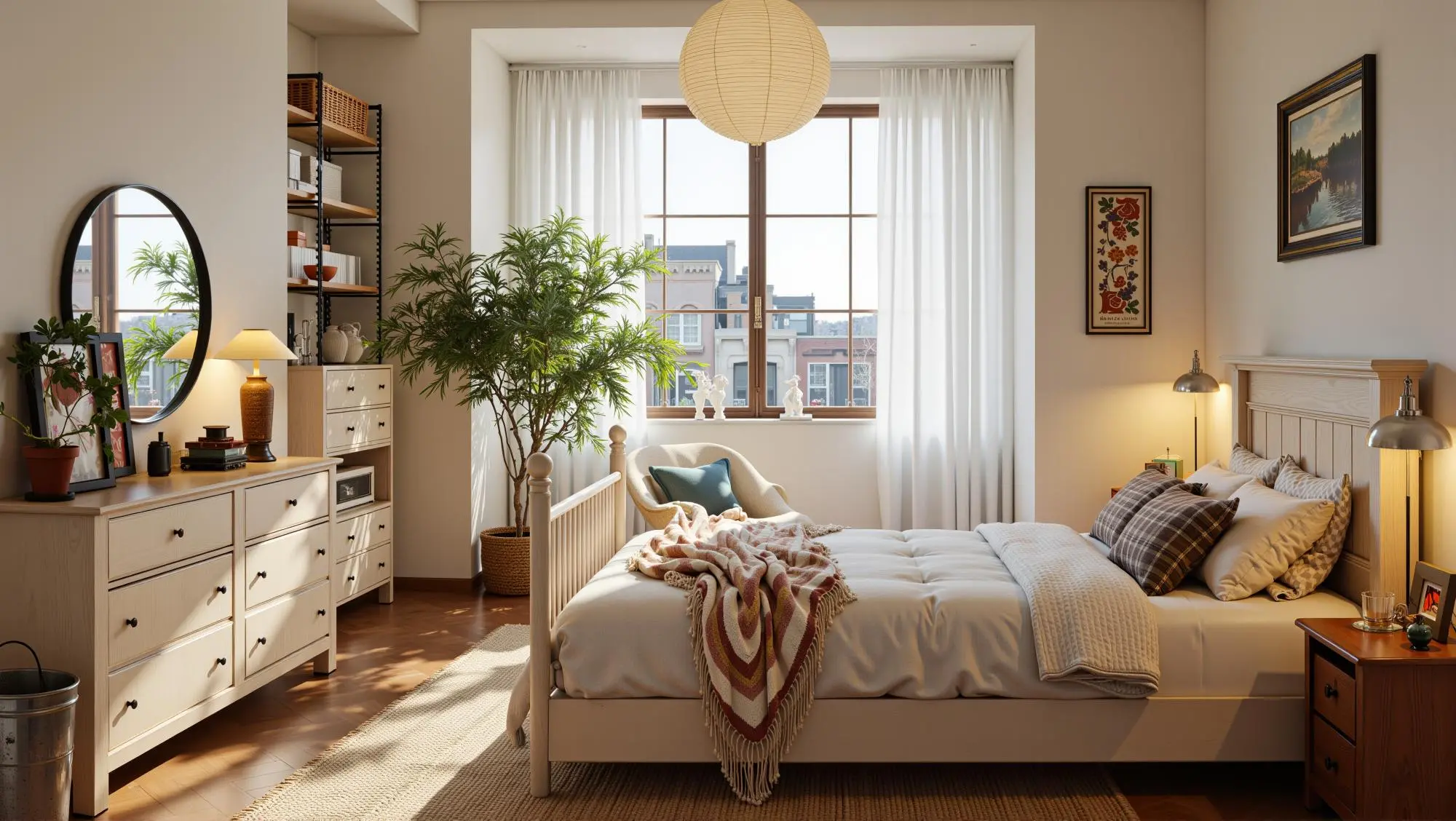 Vintage American Style Warm and Casual Home Vibe bedroom