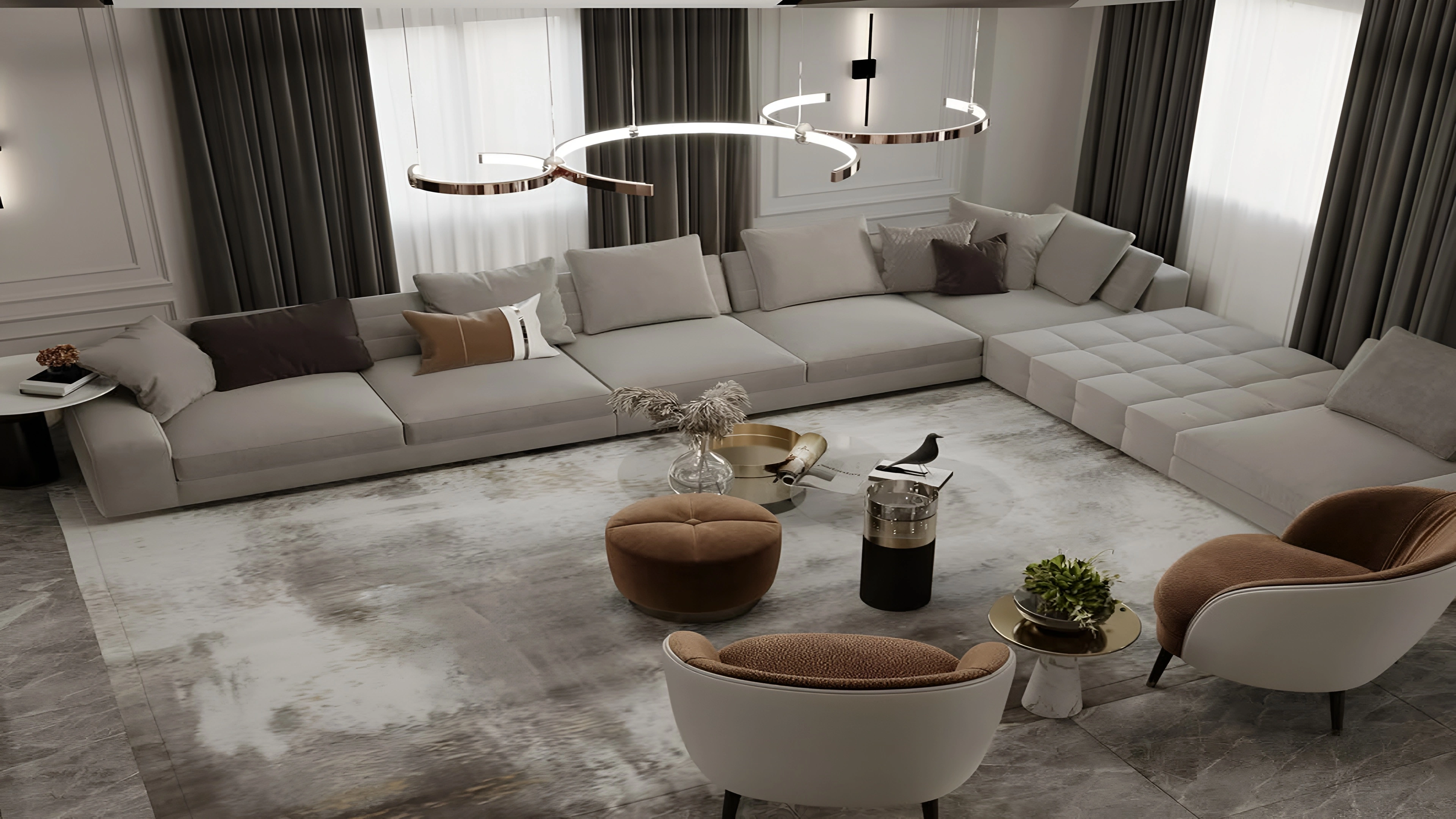 modern full hose render Living room 2