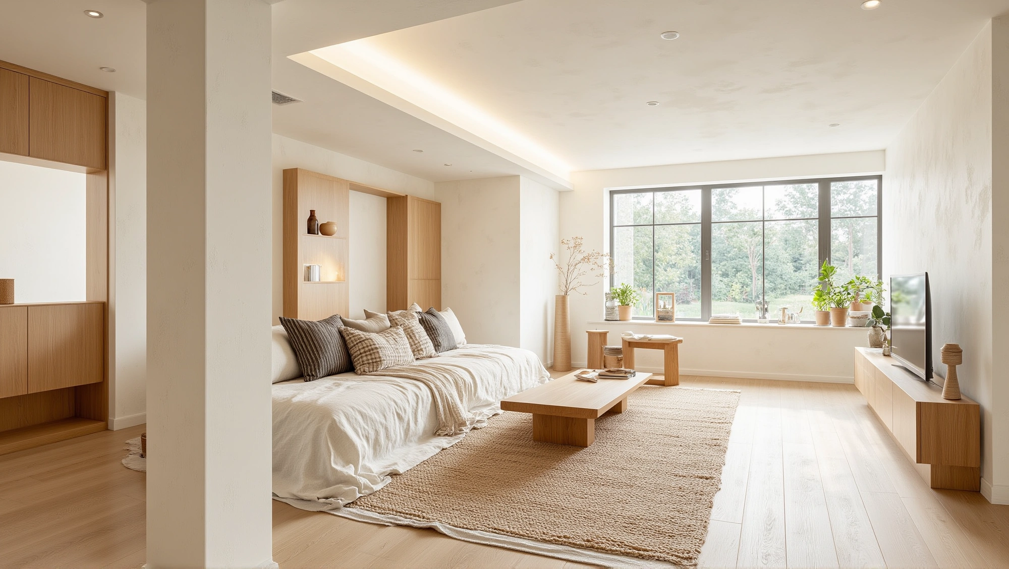 Japanese Simple Residence: Elegance and Nature Living room 4