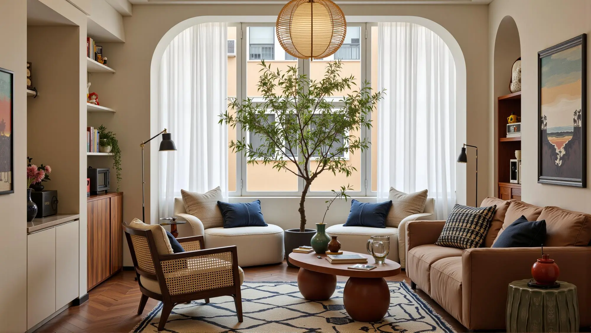 Vintage Eclectic Style Artistic Home Elegance living-room