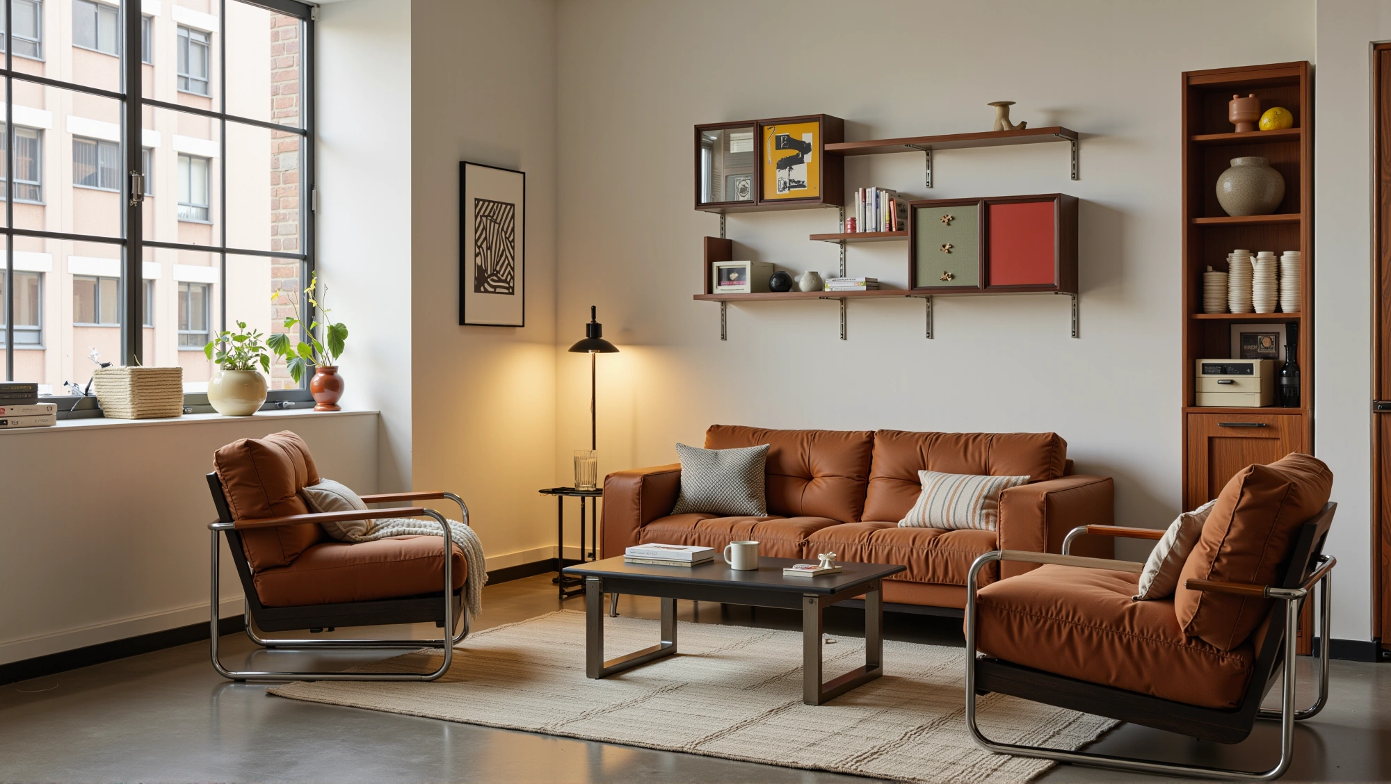 Spatial Resonance of Wooden Warmth and Colors Living room 1