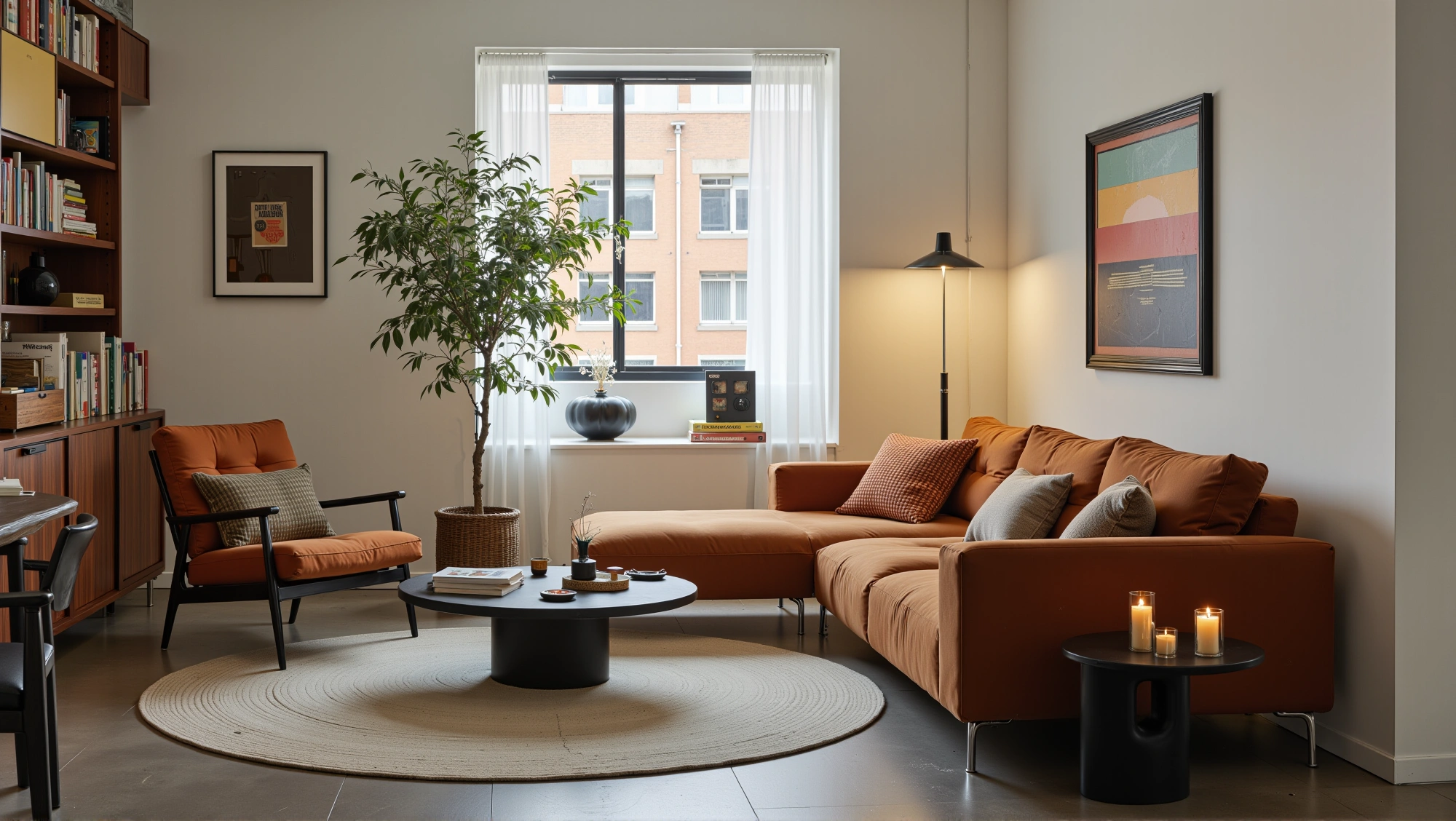 Spatial Resonance of Wooden Warmth and Colors Living room 2