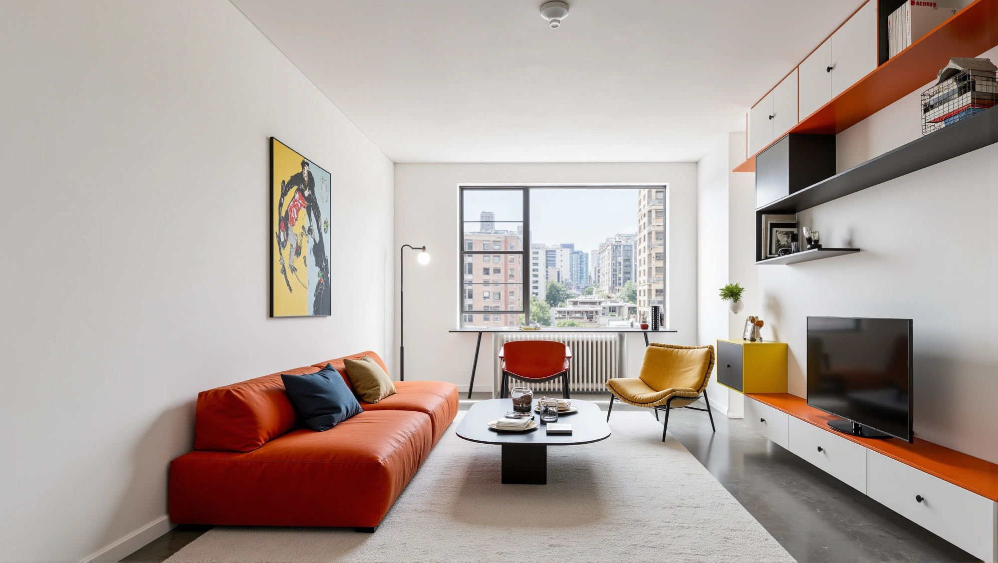 Modern Colorist Residence Living room 2