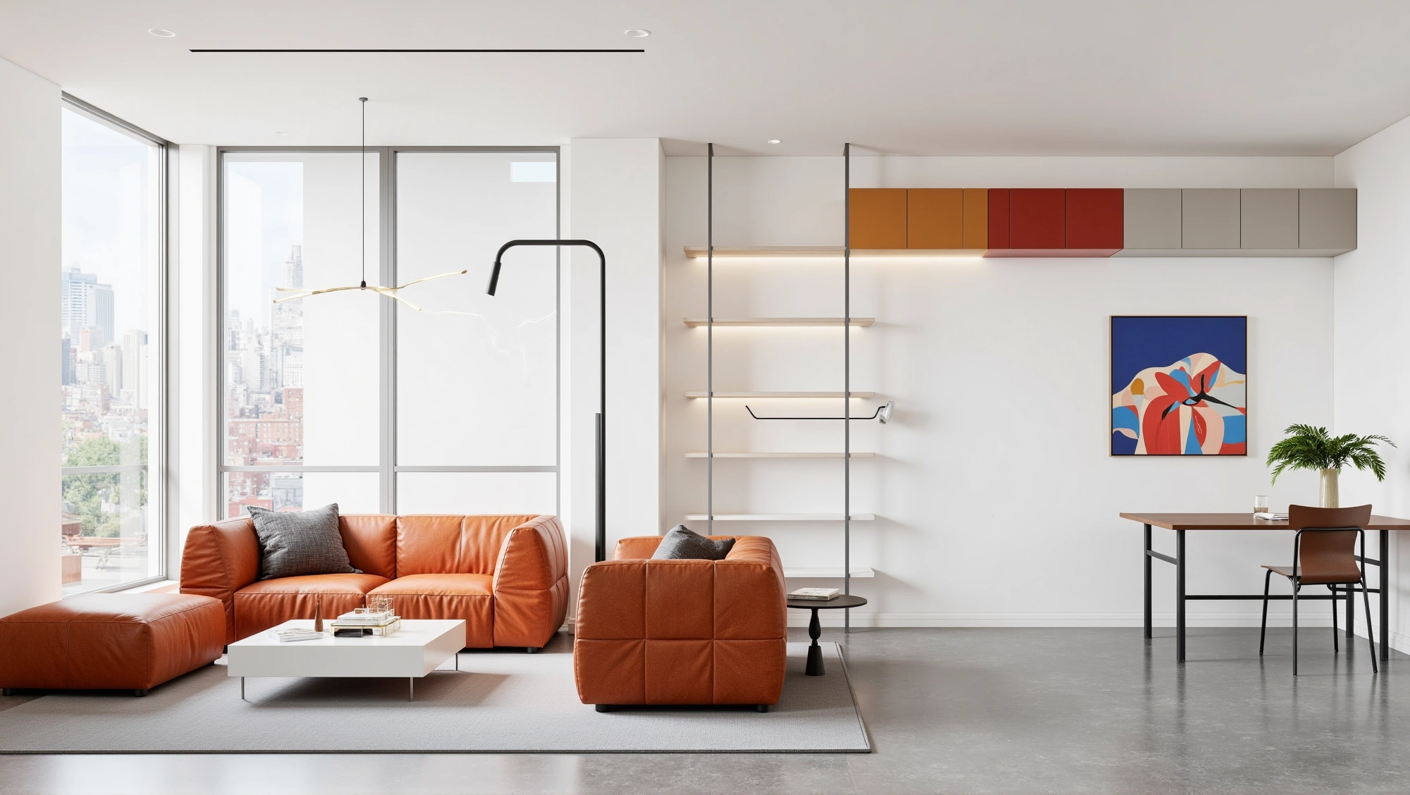 Modern Colorist Residence Living room 5