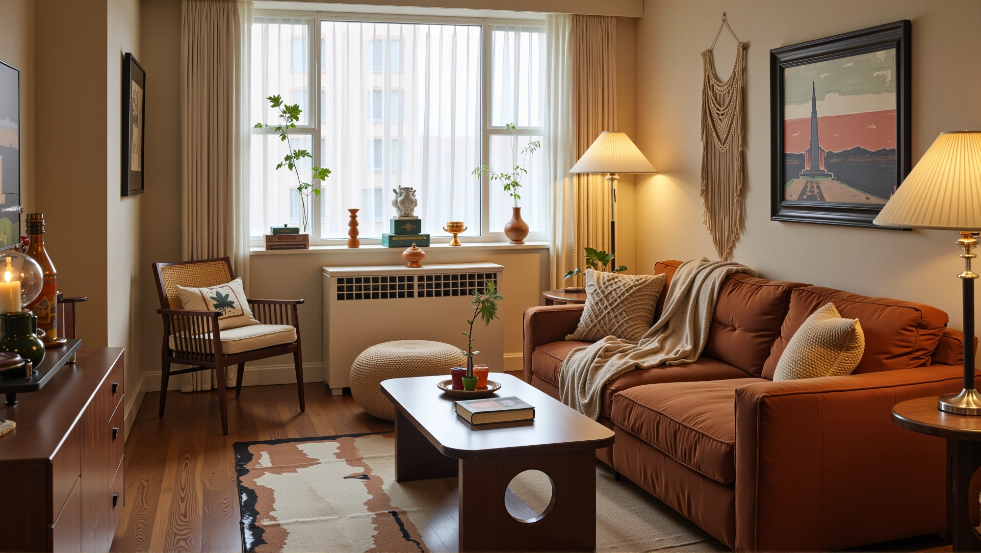 Vintage Warm Living Room: Narrative of Years Living room 1